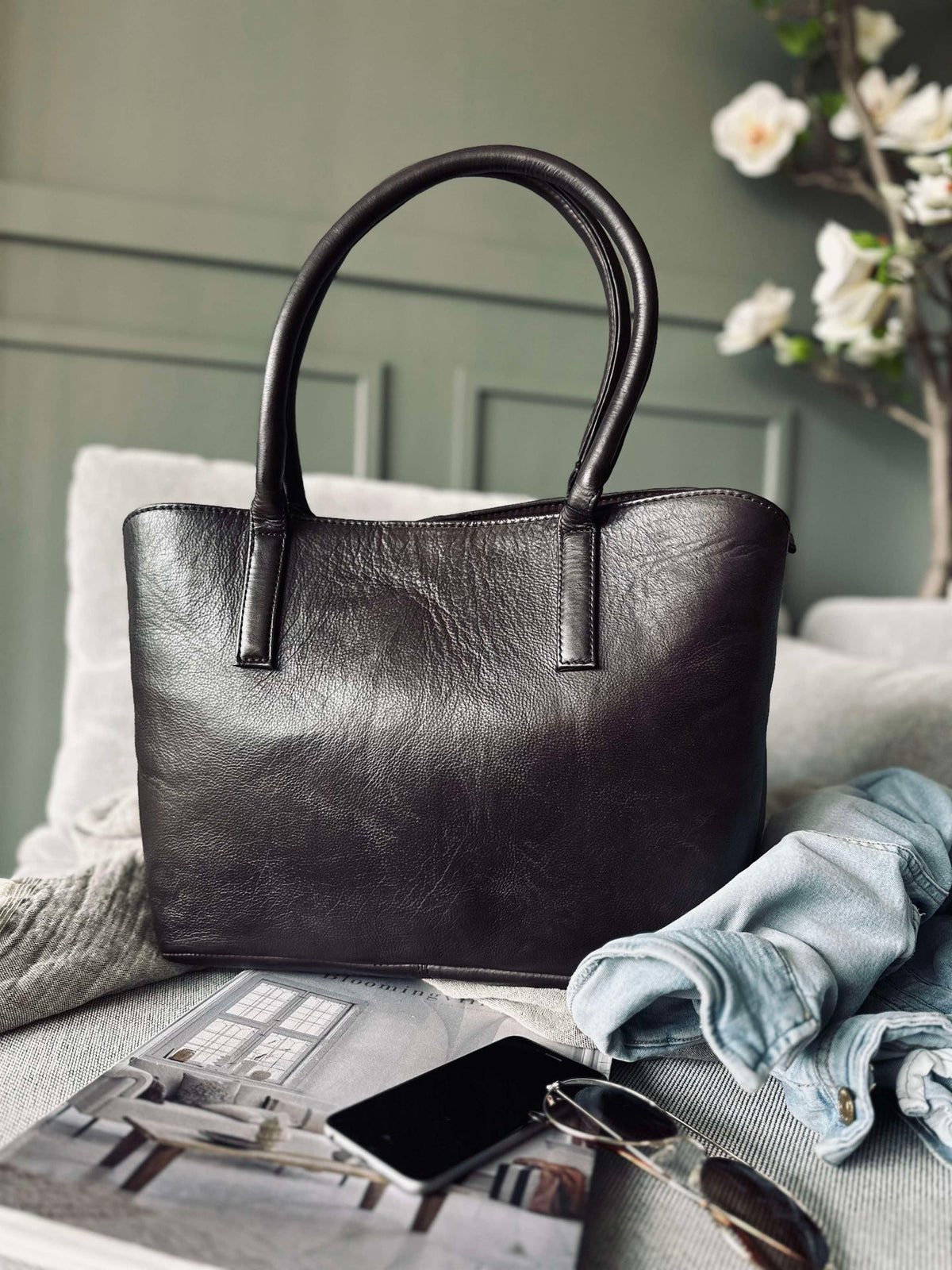 Sac de travail / shopper Brown  – Soft leather