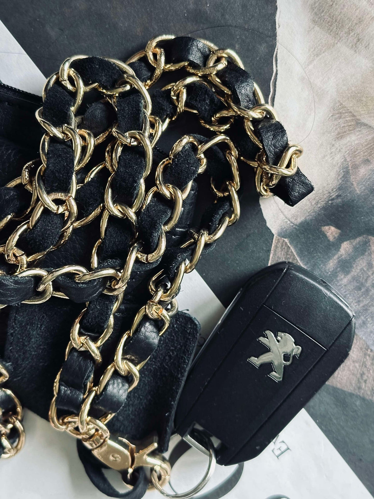 Lanière pour mobile / porte-clés – Black leather