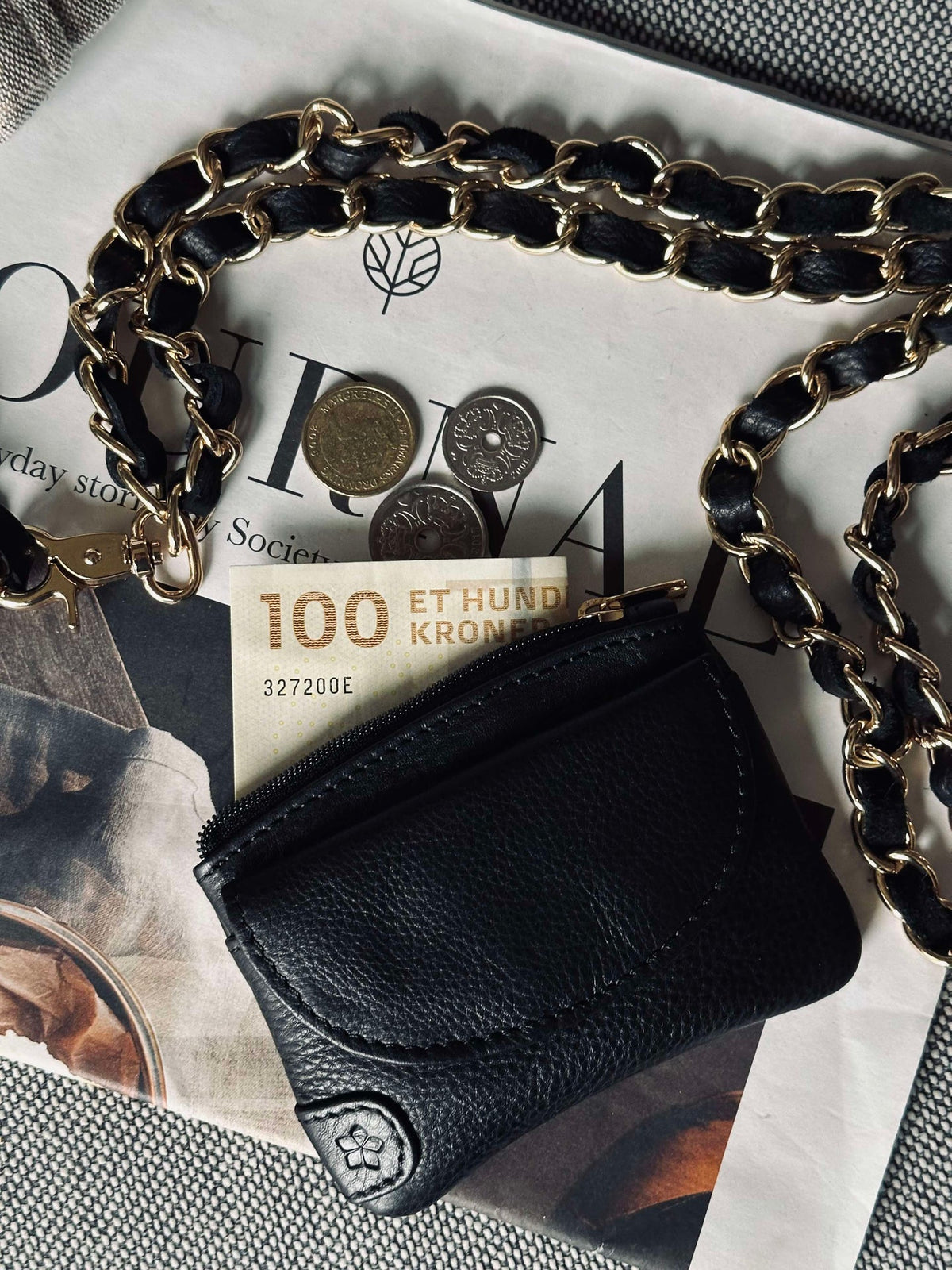 Lanière pour mobile / porte-clés – Black leather