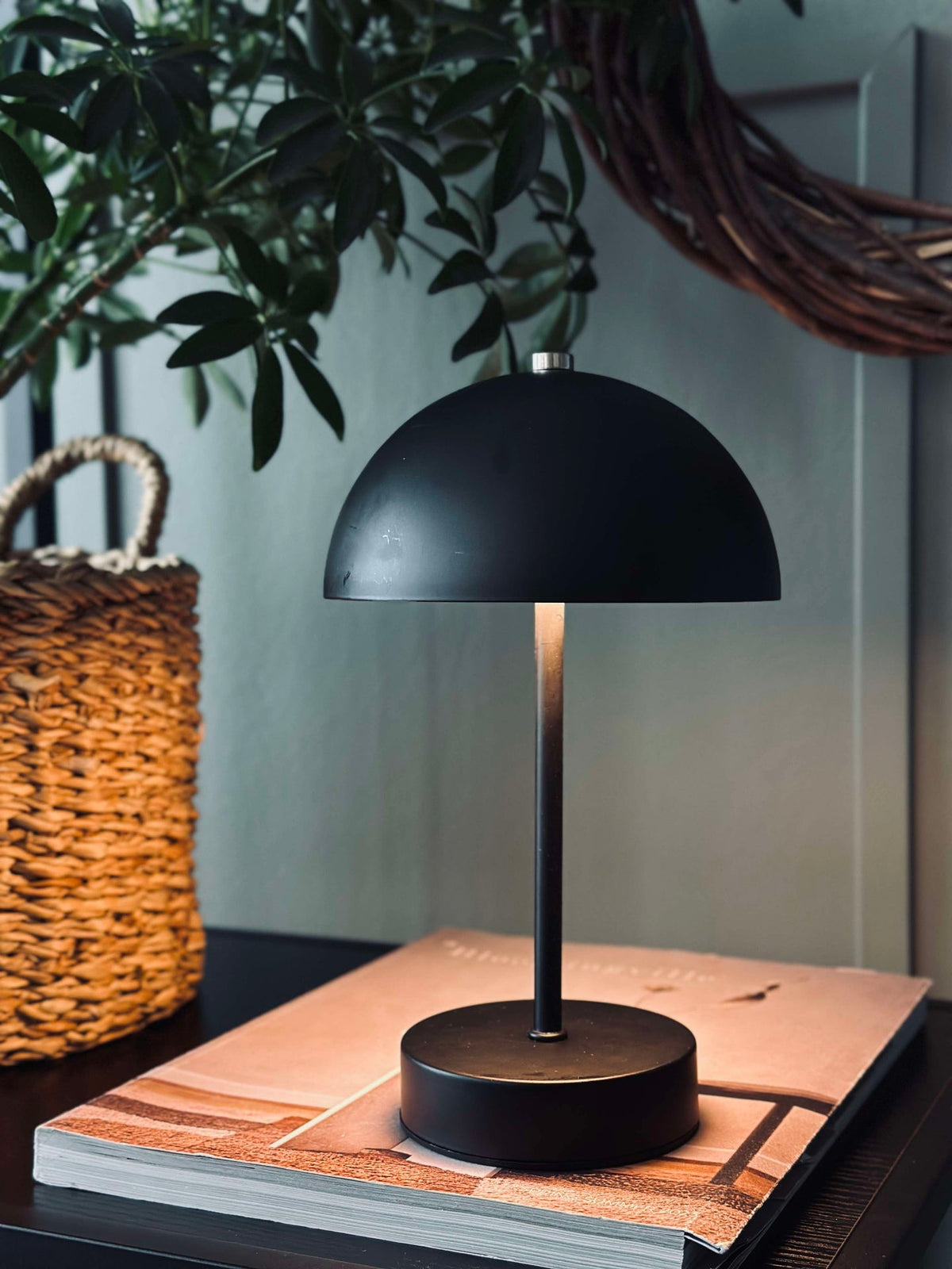 Lampe de table à commande tactile - Noir