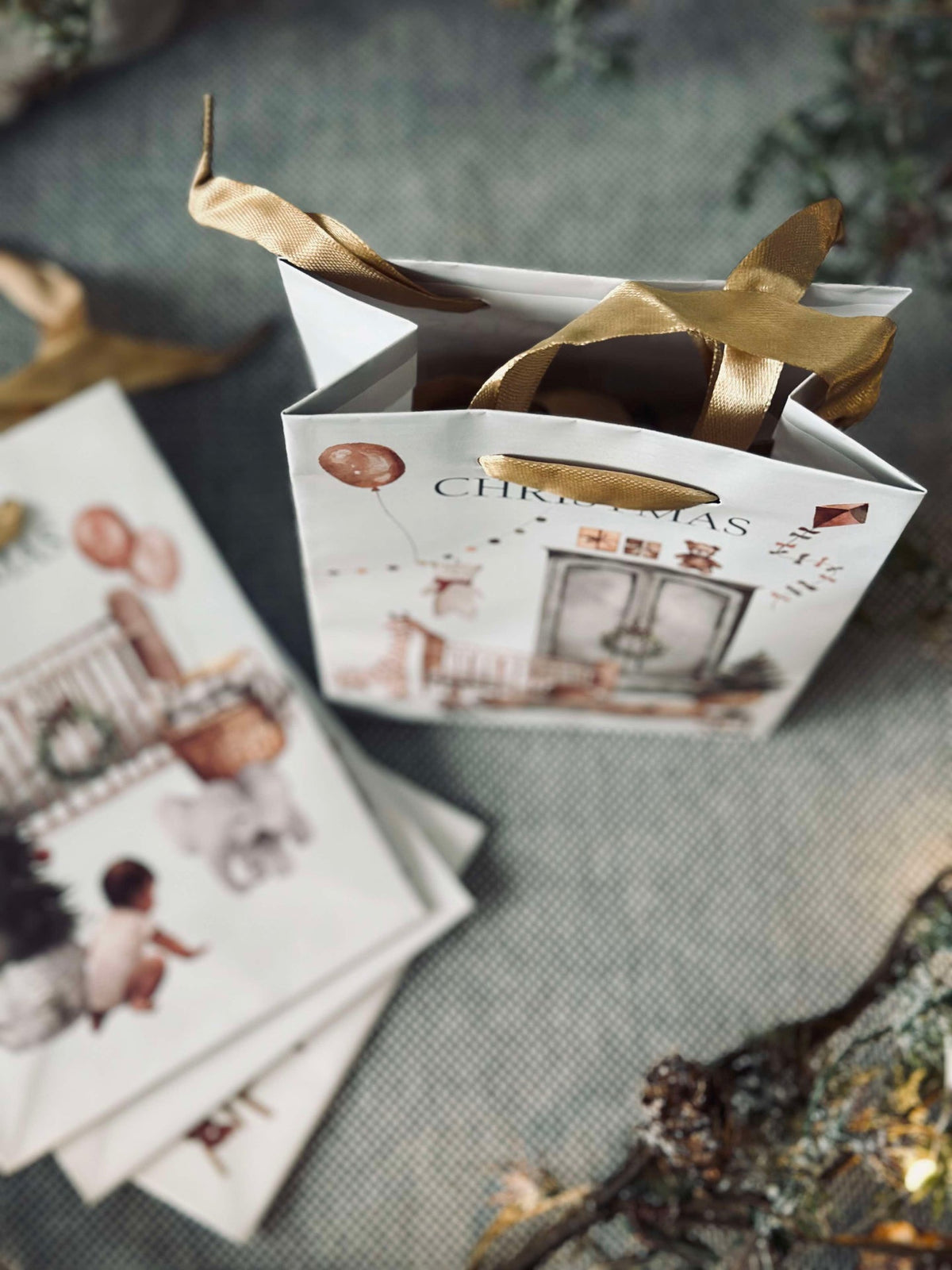 Pochette cadeau motif de Noël - 1 pièce