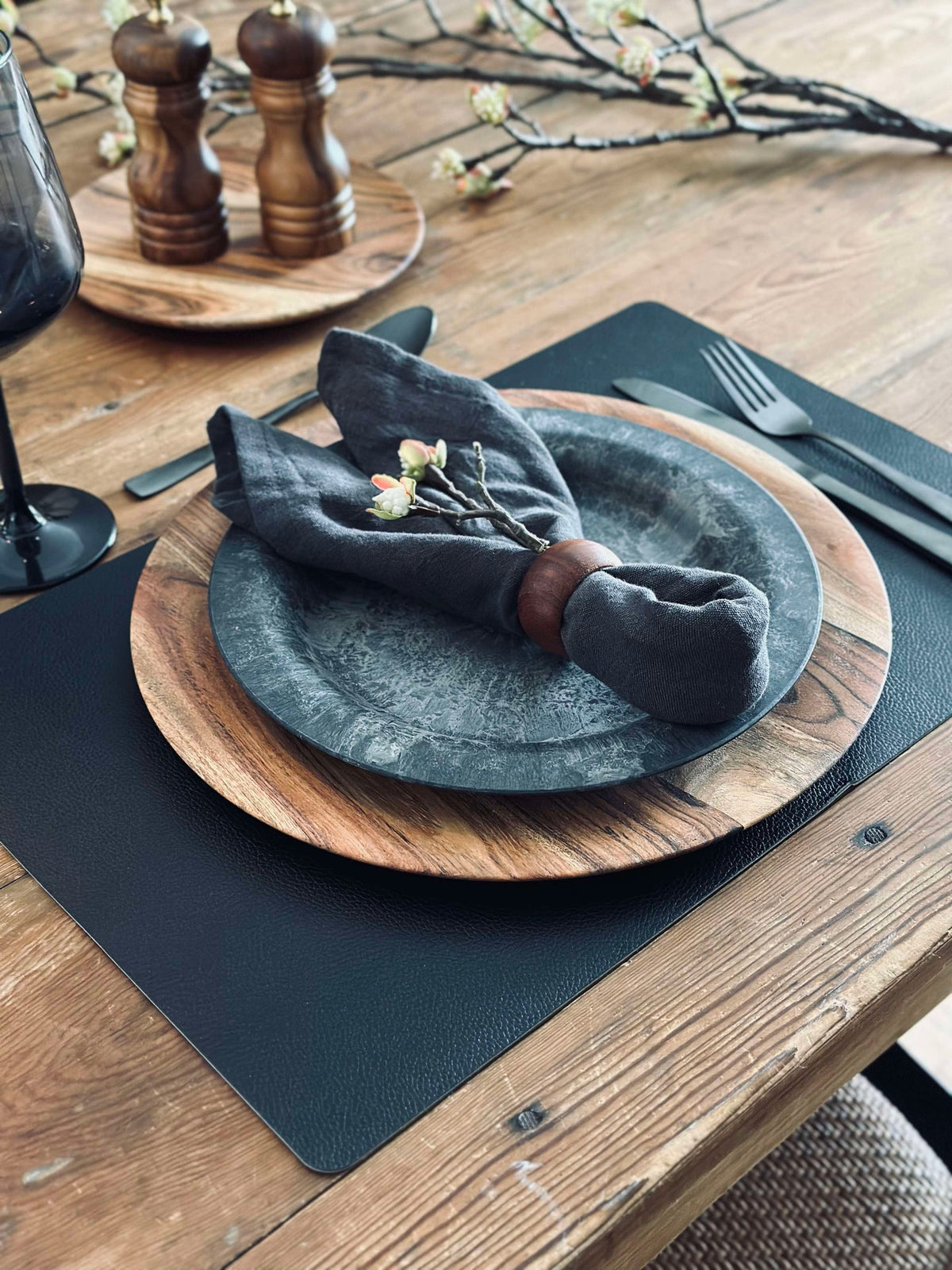 Assiette acacia - 30 cm