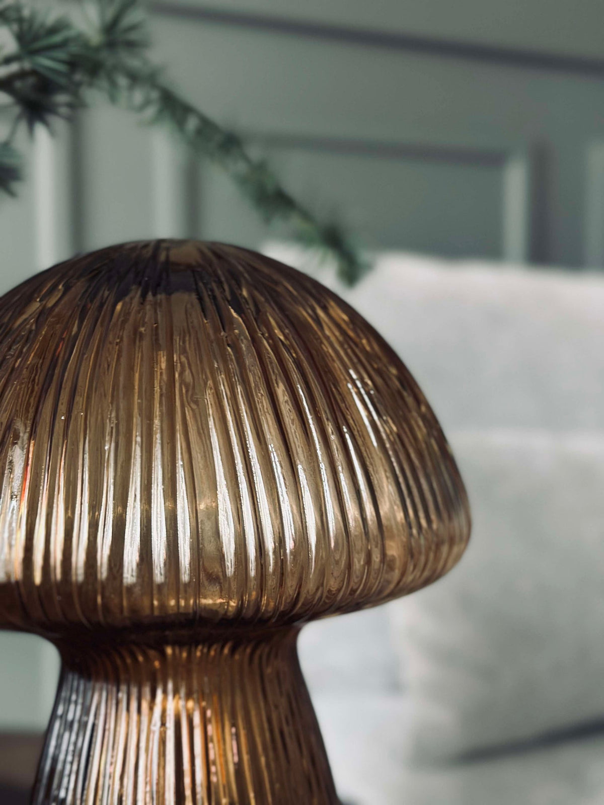 Mushroom à rainures 25 cm - Doré