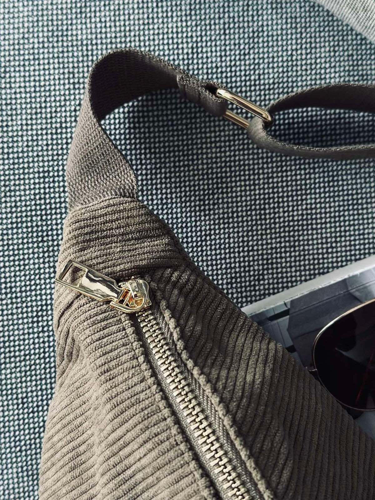 Sac banane - Velours beige