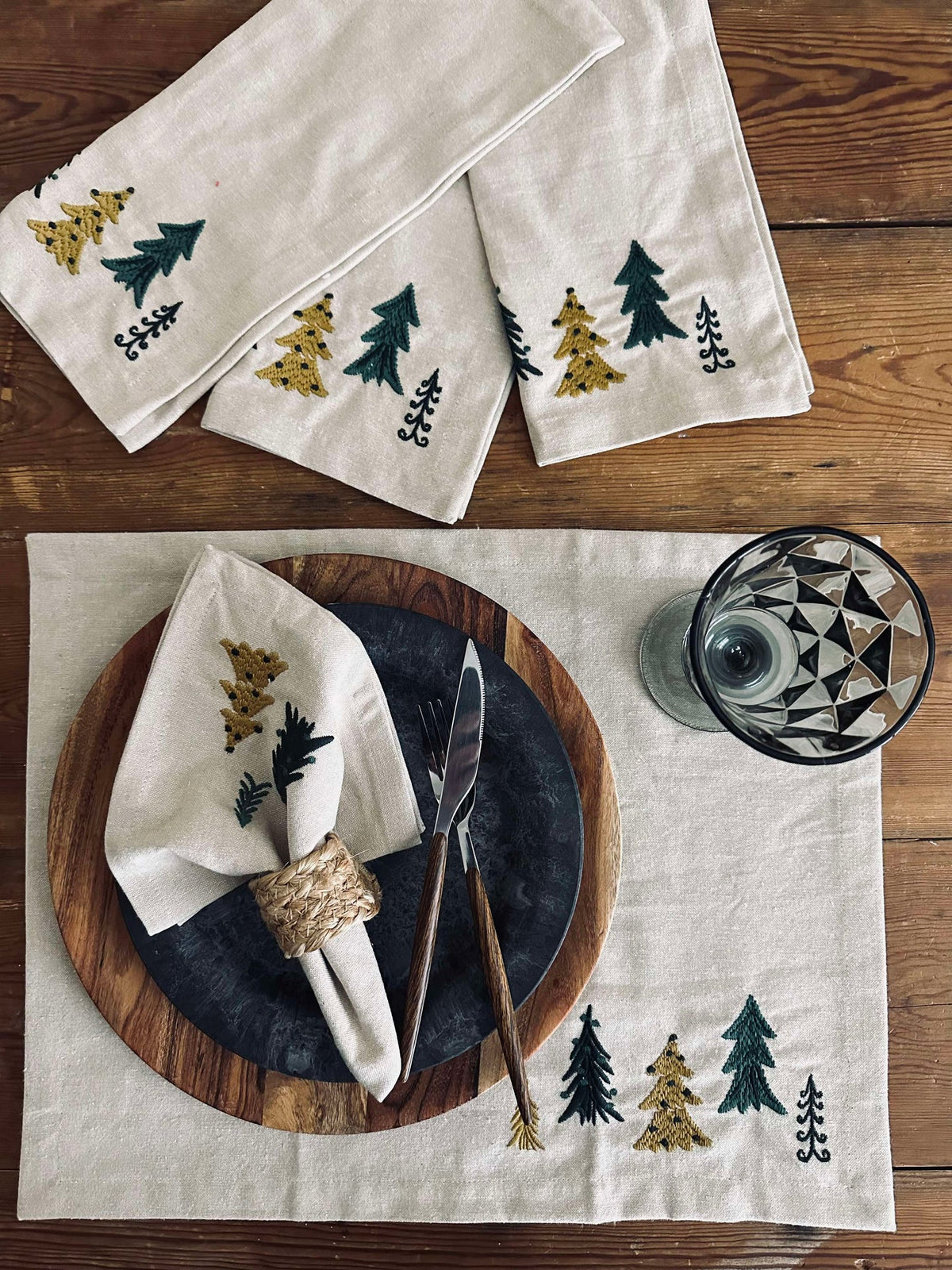 Sets de table Sapins 35x45 cm - 4 pcs.