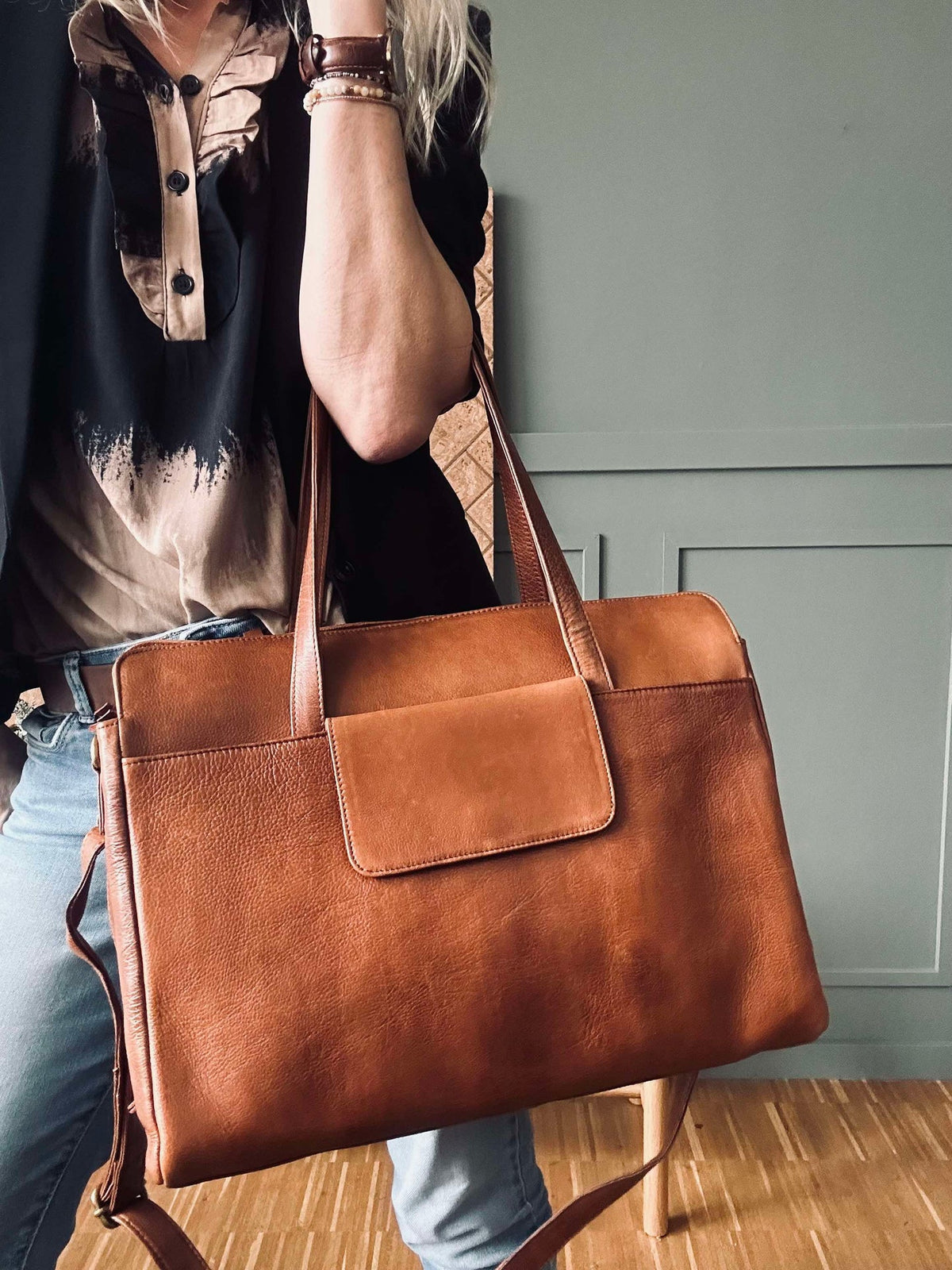 Sac de travail Elvira Walnut