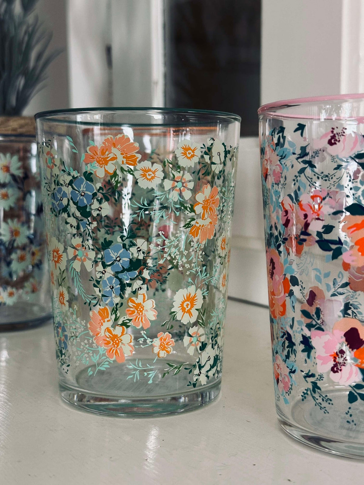 Verres à boire Flora - lot de 4 pièces