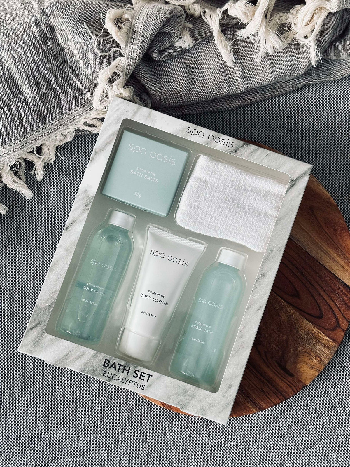 Coffret cadeau Green eucalyptus - Ensemble de 5 pièces