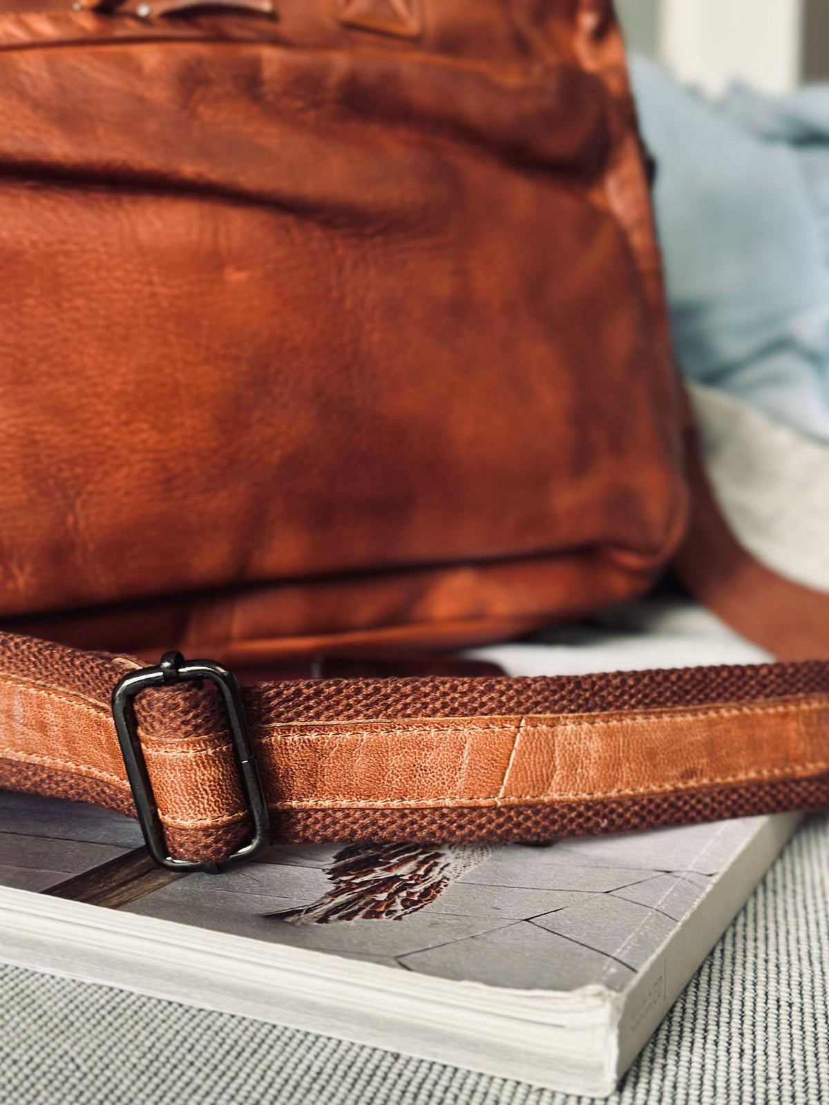Sac de travail - Cognac Cow leather