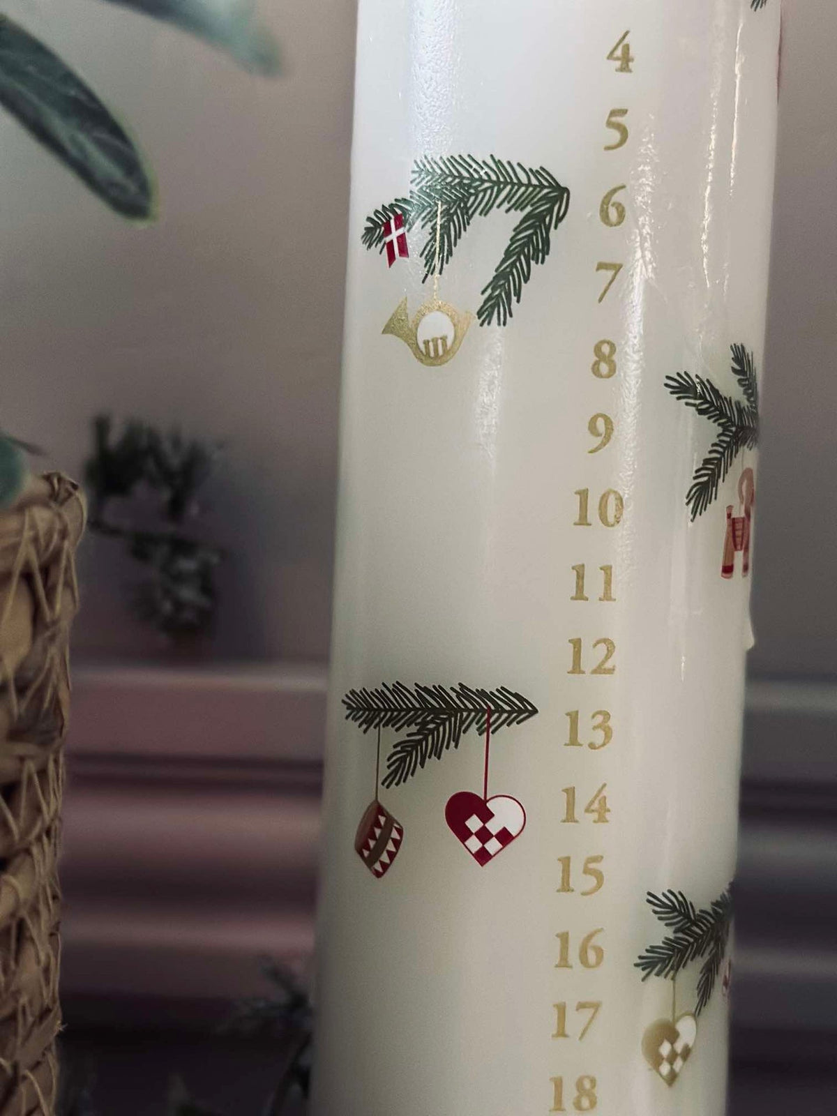 Bougie calendrier LED avec télécommande