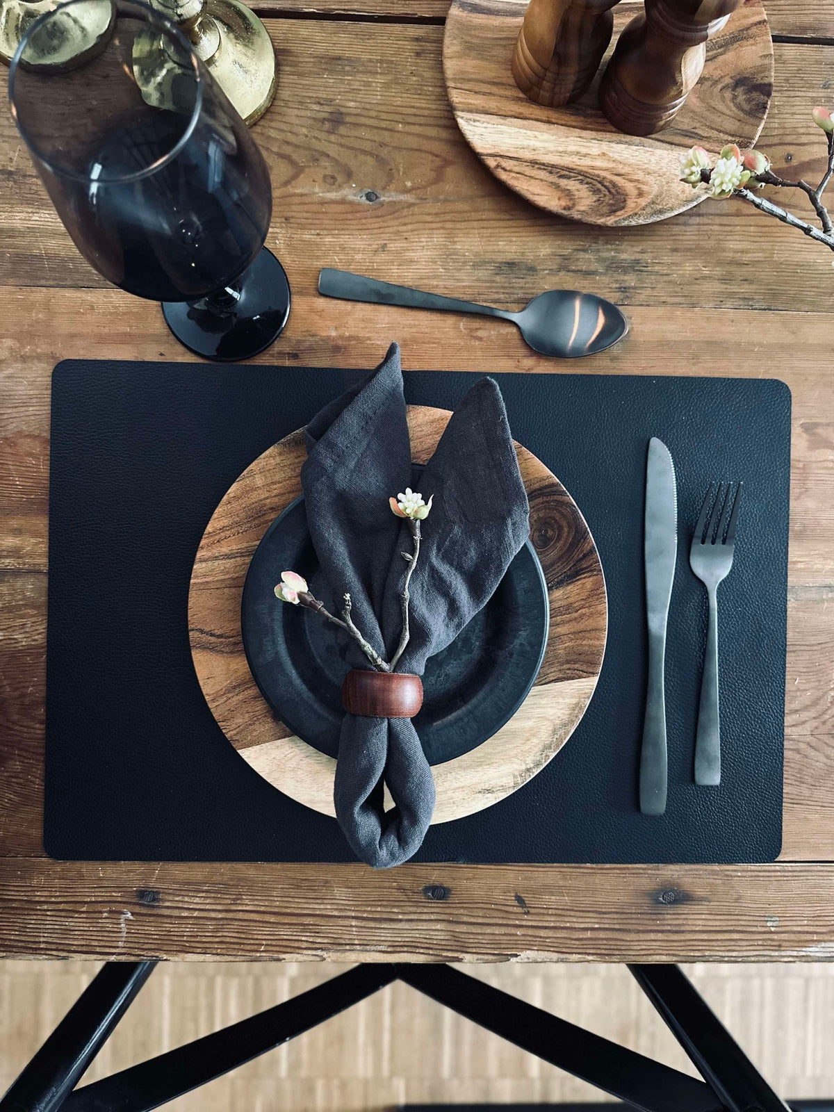 Assiette en acacia - 25 cm