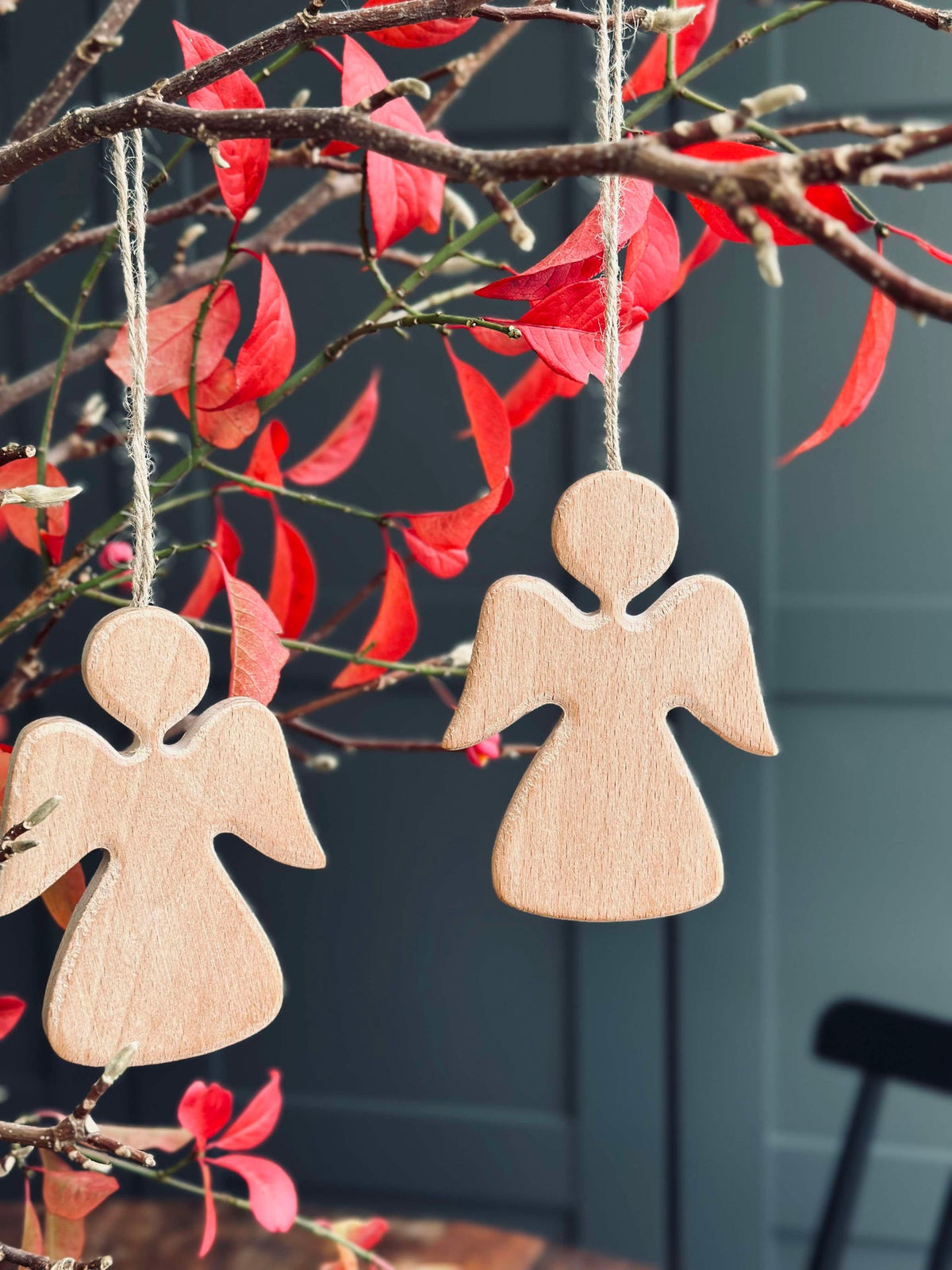 Suspension Ange en bois - clair