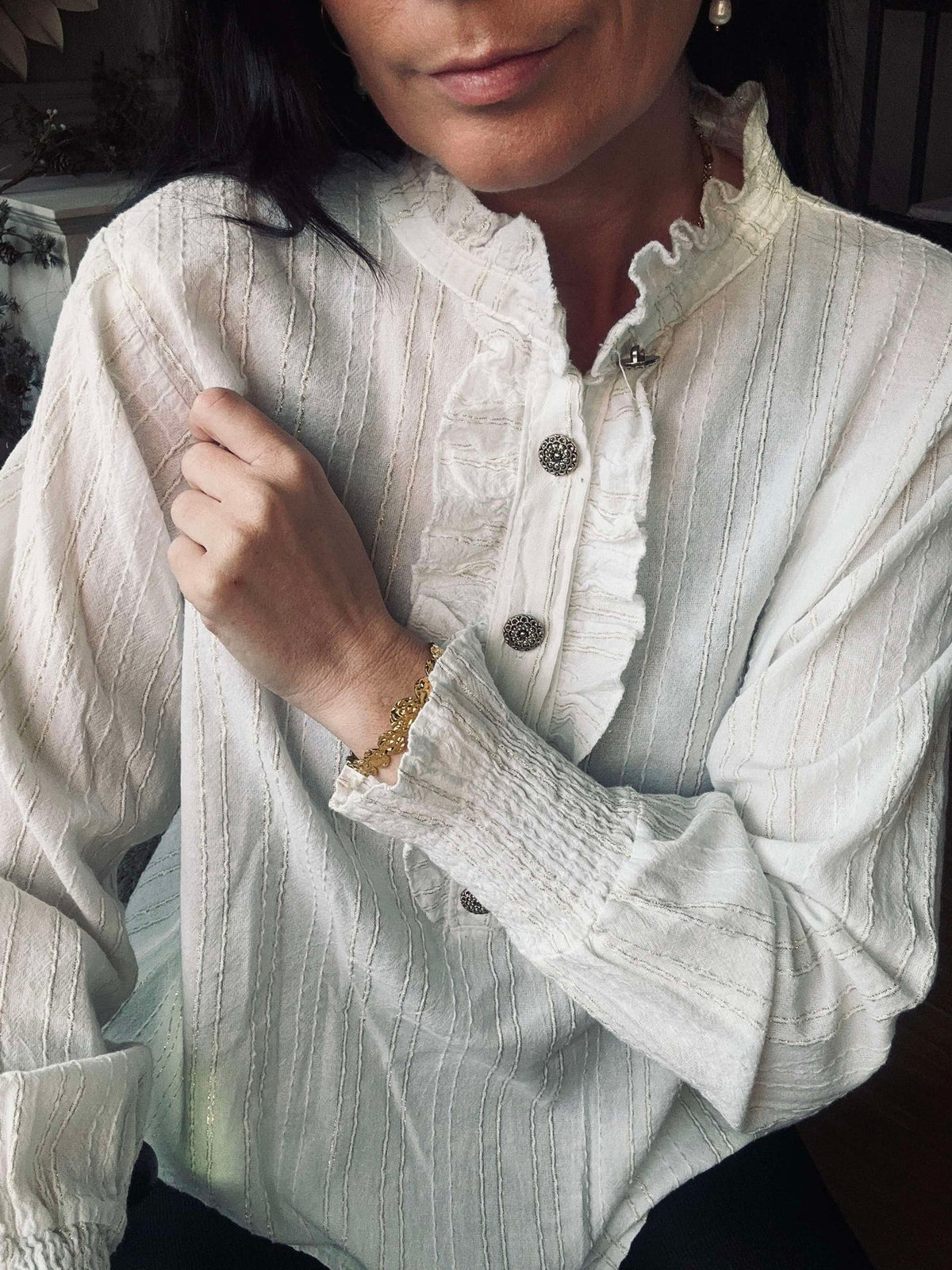 Chemise à volants