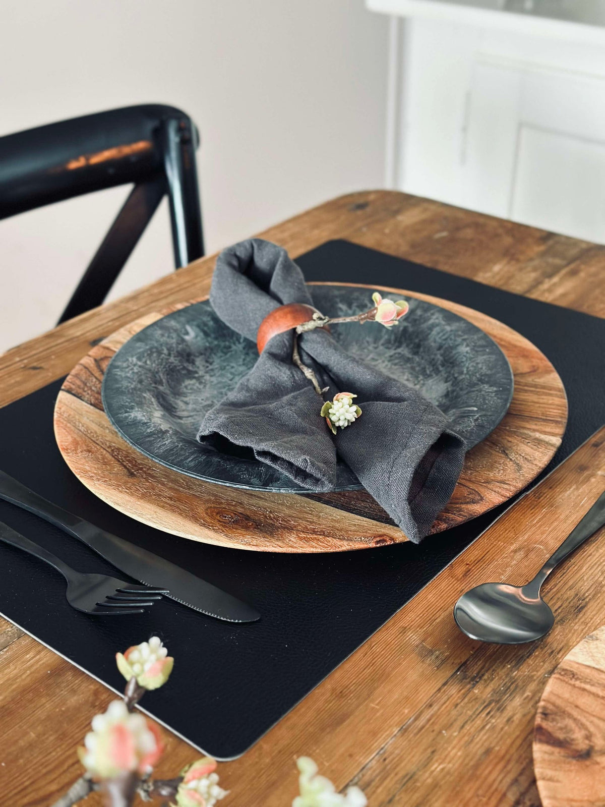 Assiette acacia - 30 cm