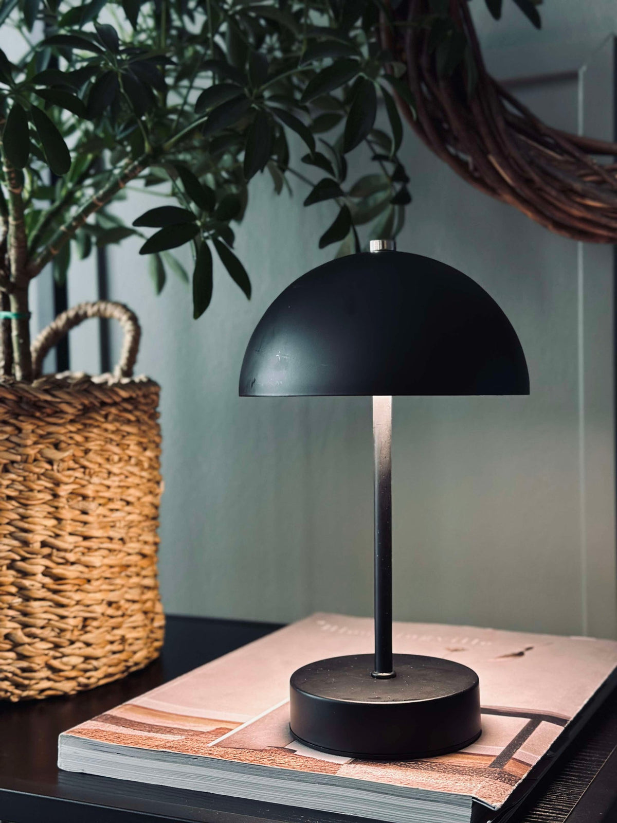 Lampe de table à commande tactile - Noir