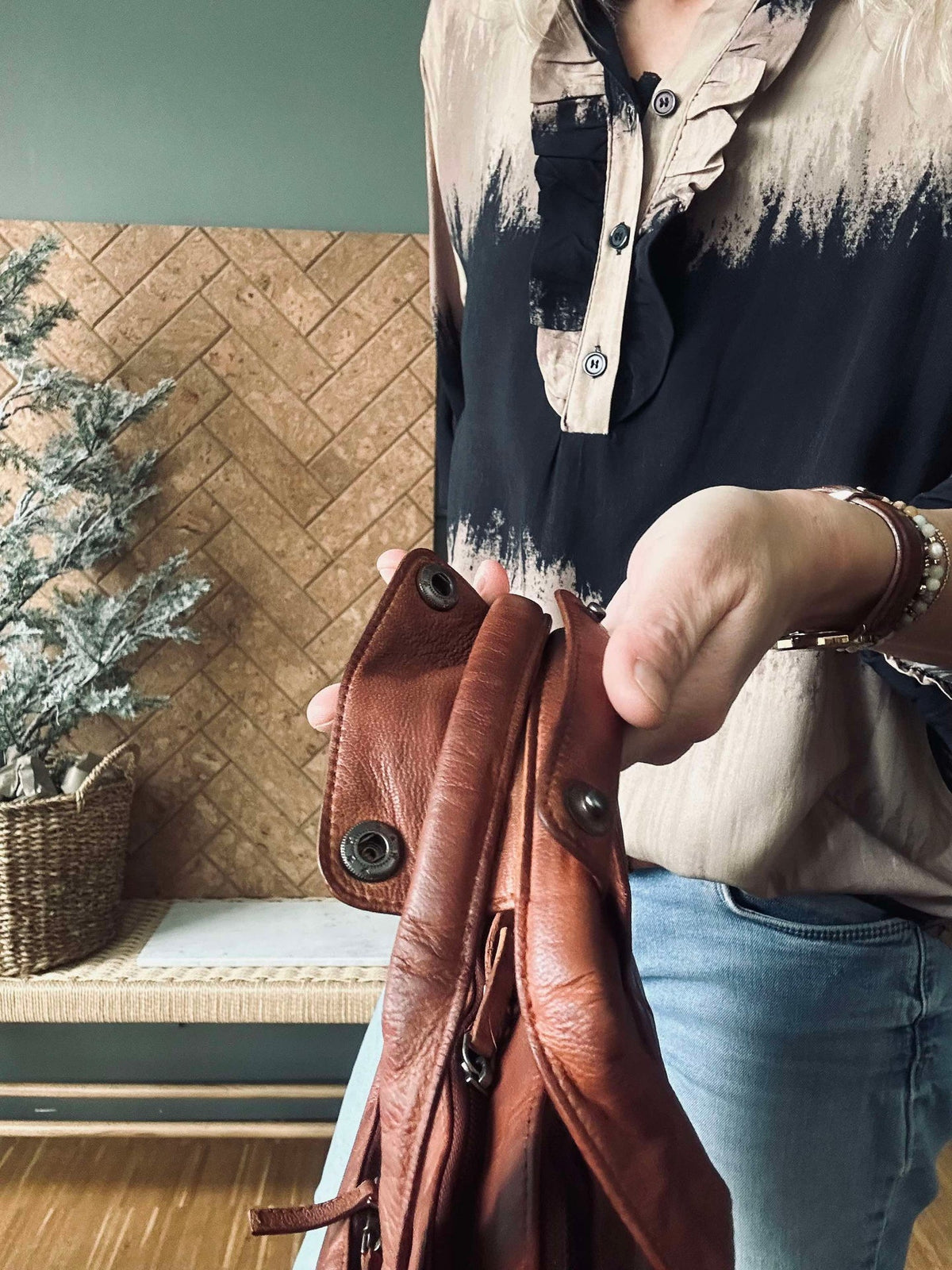 Sac de travail - Cognac Cow leather