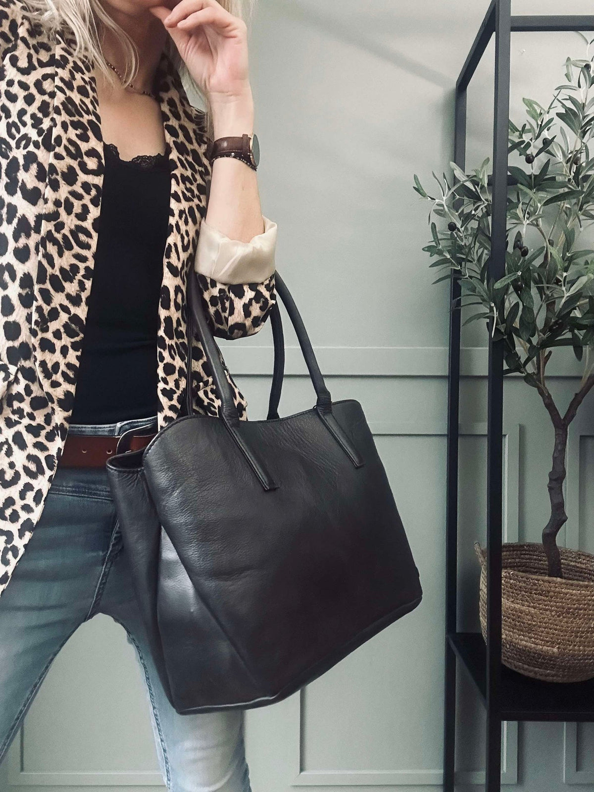 Sac de travail / shopper Brown  – Soft leather