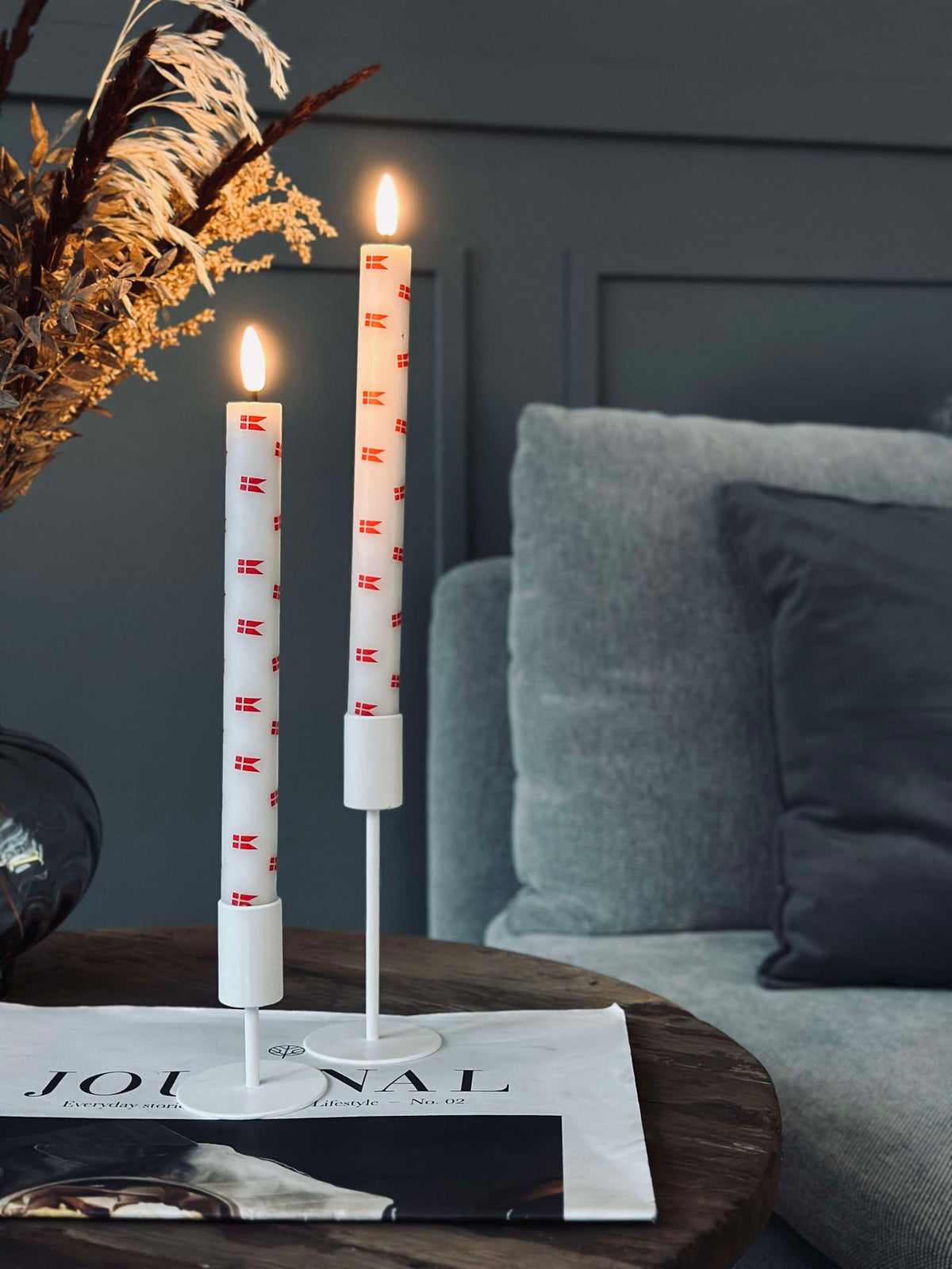 Bougies LED de table 2 pcs - Drapeau
