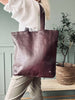 Shopper Cranberry - Cuir de veau souple
