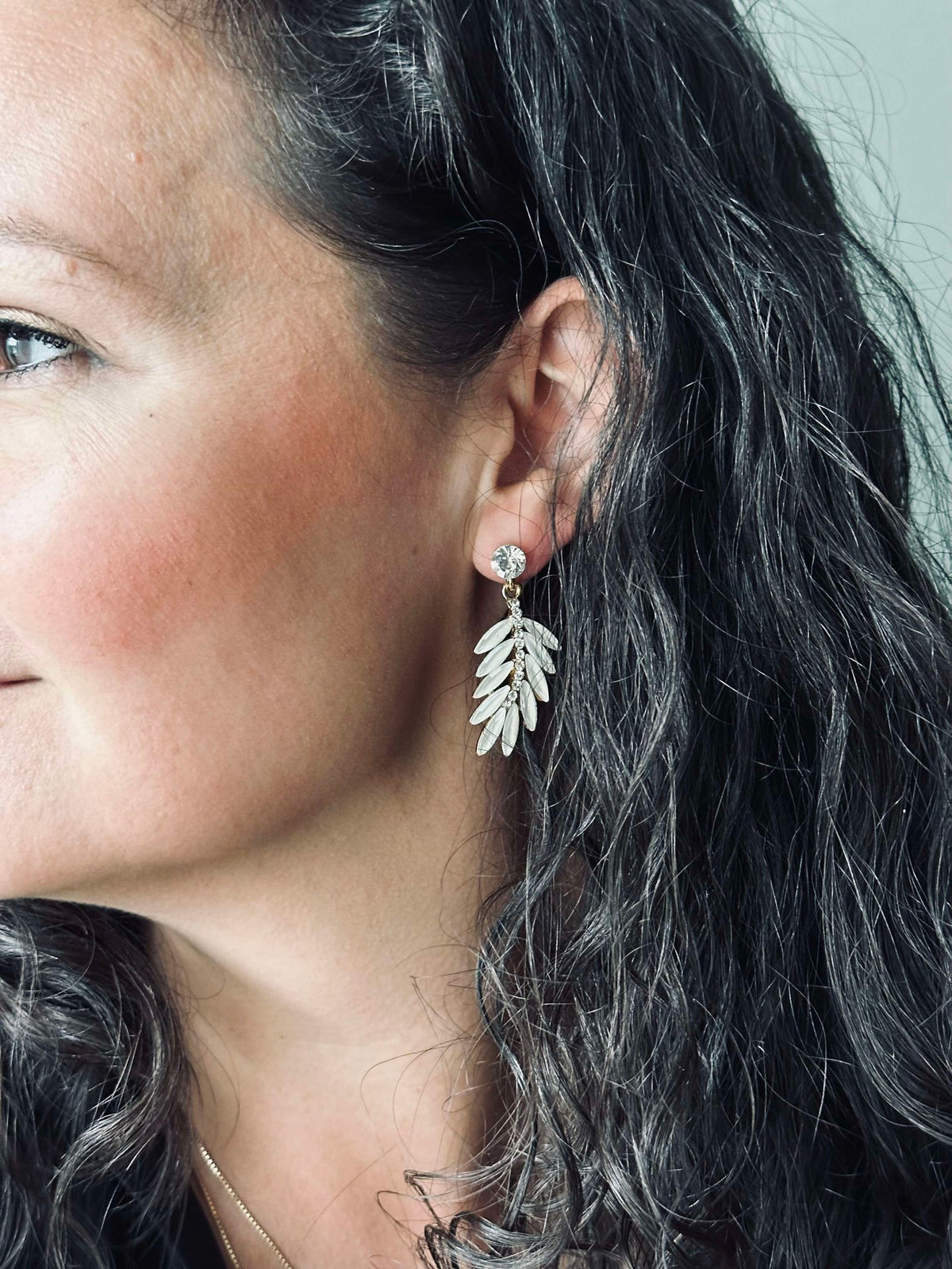 Boucles d’oreilles Feather - White