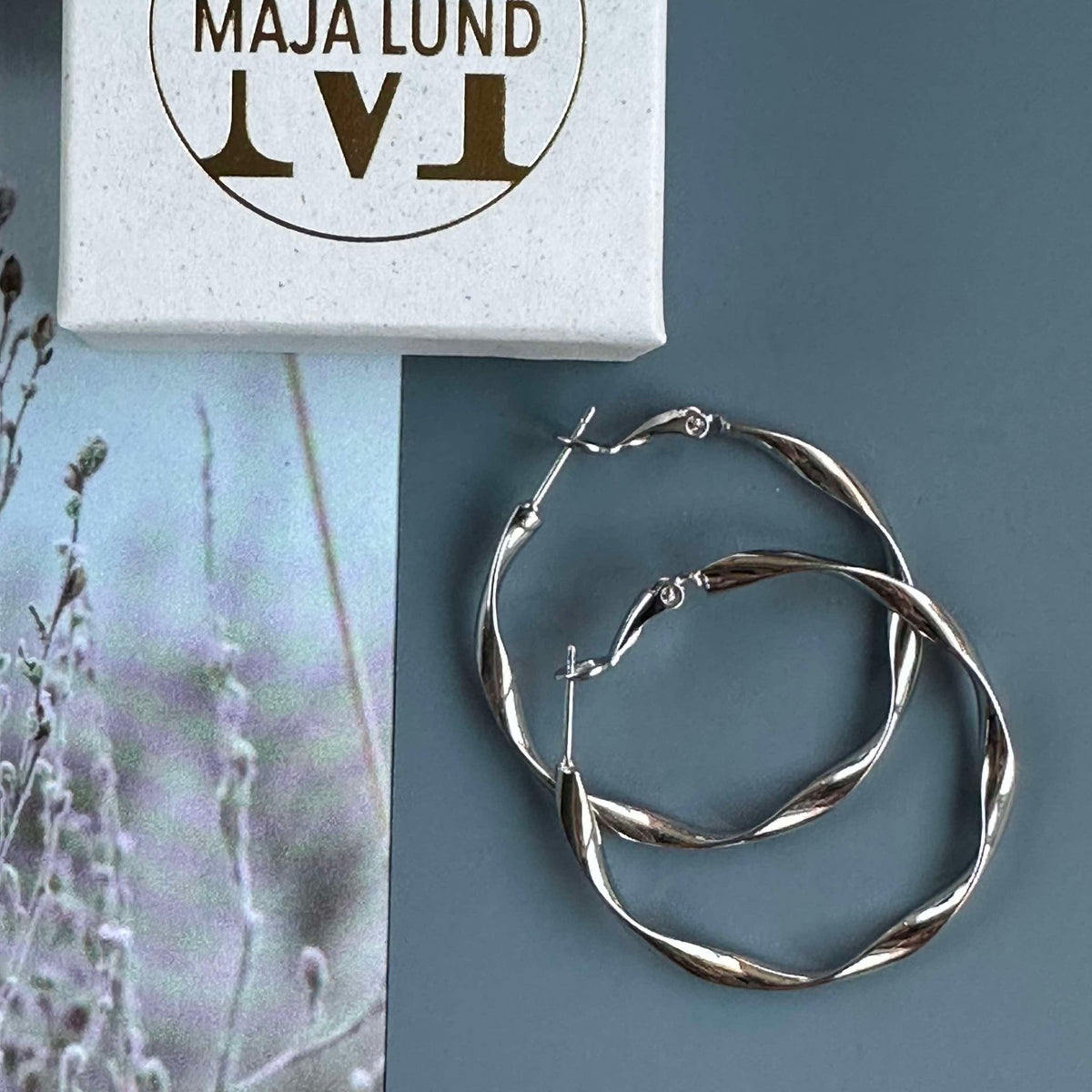 Boucles d’oreilles Hope torsadées plaquées argent