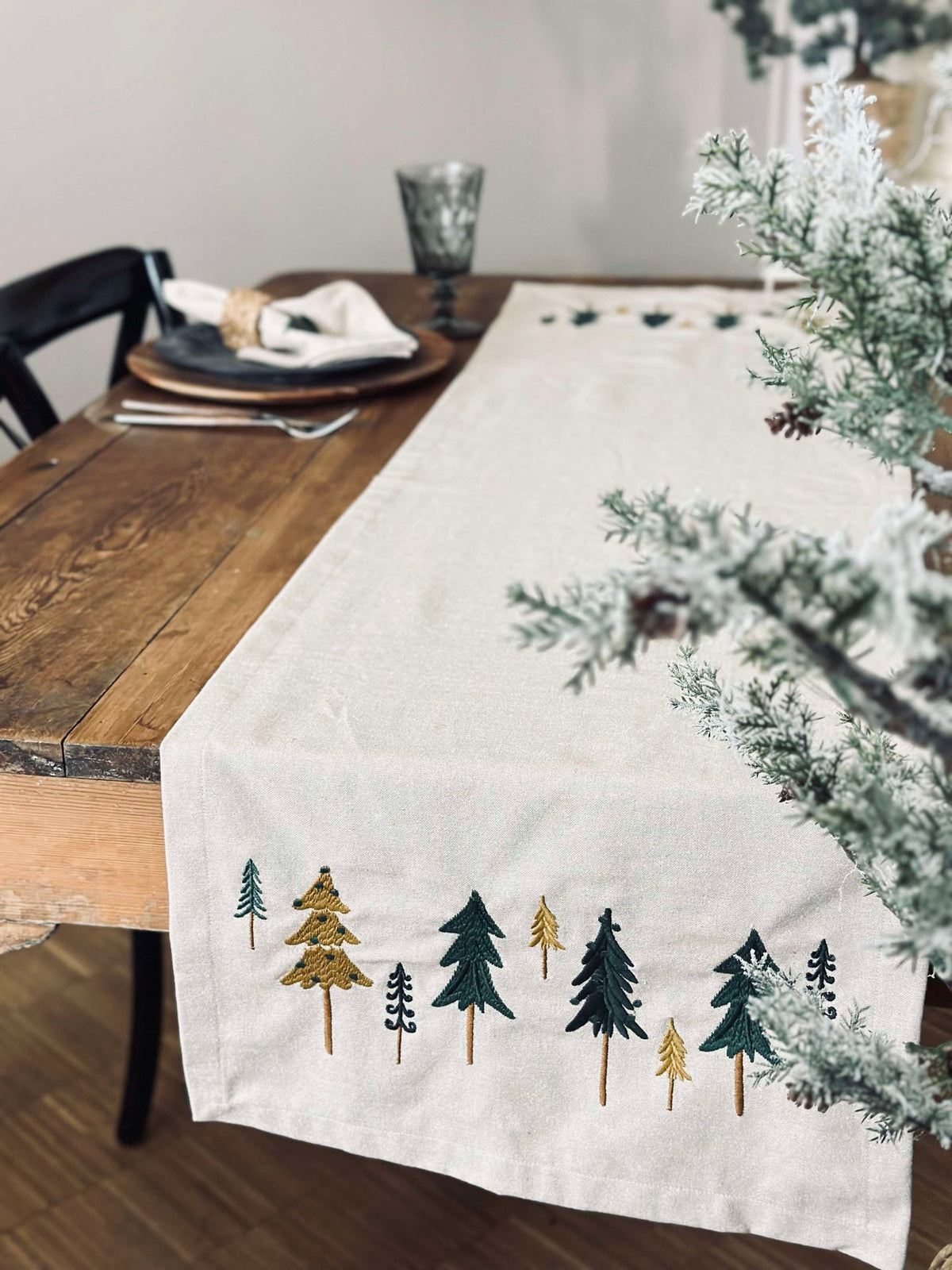 Chemin de table Arbres 140 cm