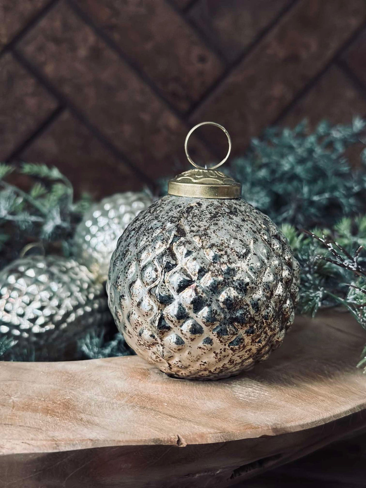 Boules de Noël en verre Doré - Lot de 3