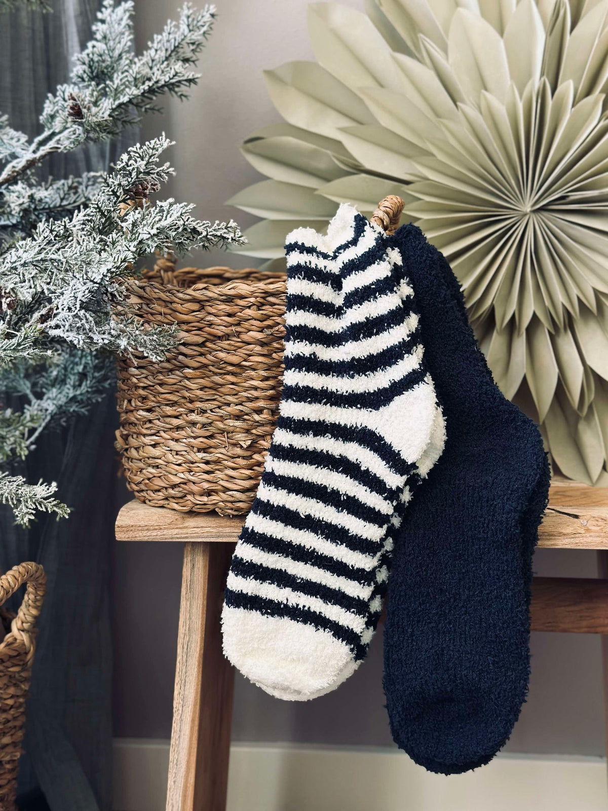 Chaussettes Fluffy Blue - Lot de 2 paires