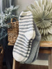 Chaussettes Fluffy grey stripes - Lot de 2 paires