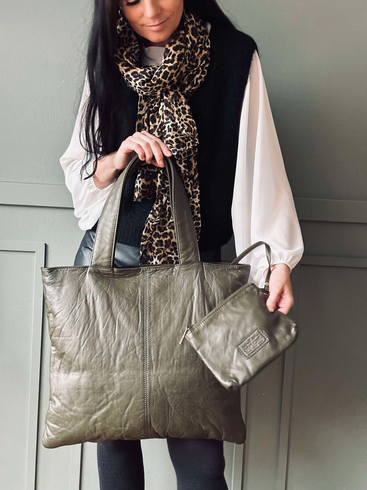 Shopper avec clutch MILLE - Army