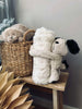 Couverture bébé avec chien en peluche