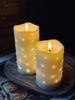 Bougie bloc LED Twinkle - 15 cm - Crème