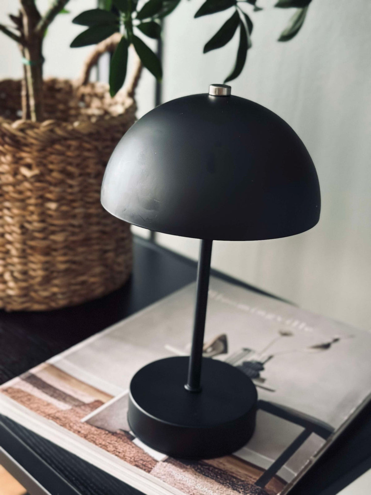 Lampe de table à commande tactile - Noir