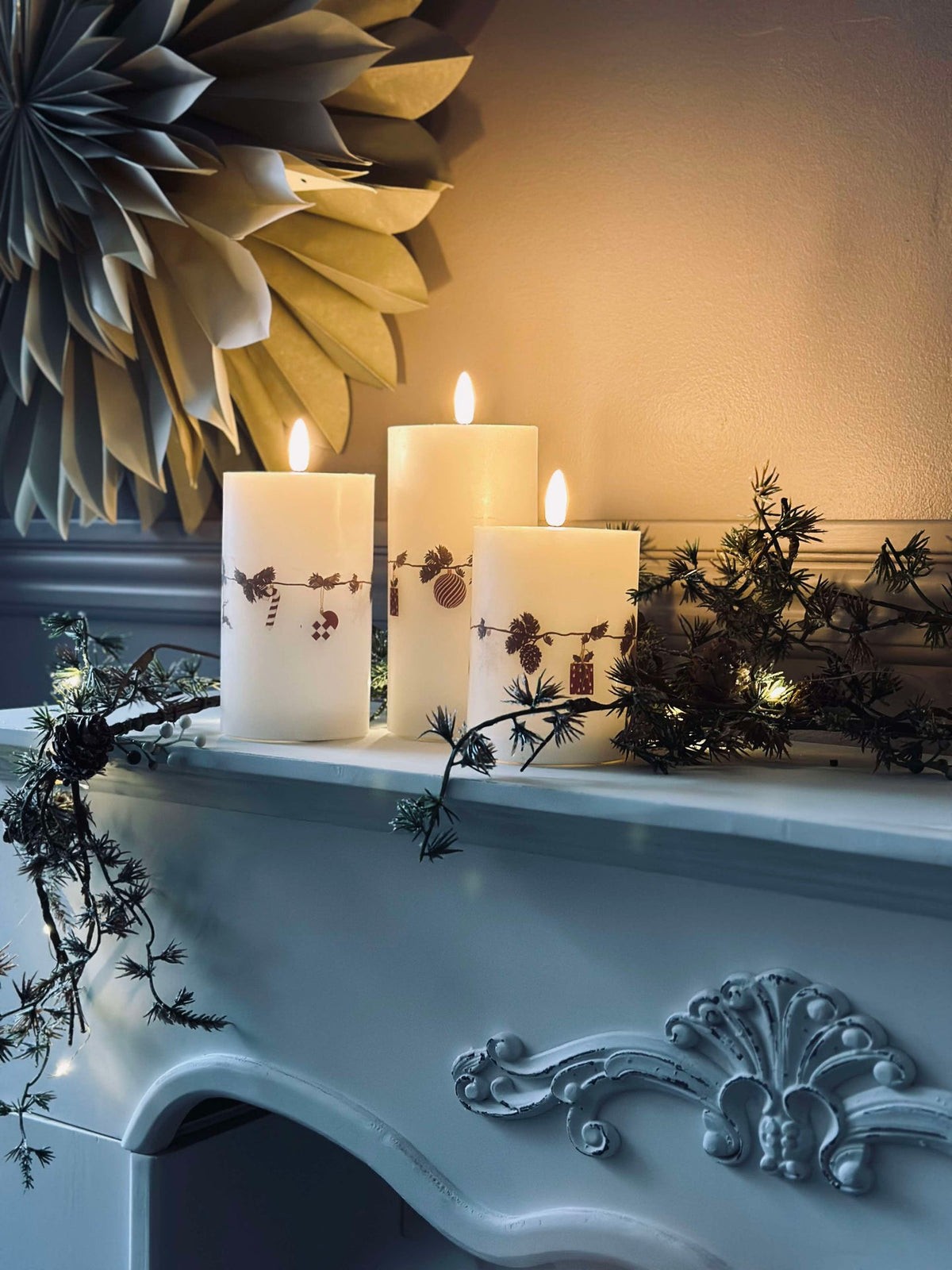 Bougies LED Bloc Noël - Lot de 3 pièces
