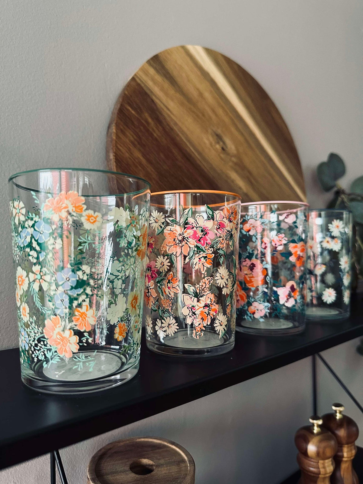 Verres à boire Flora - lot de 4 pièces