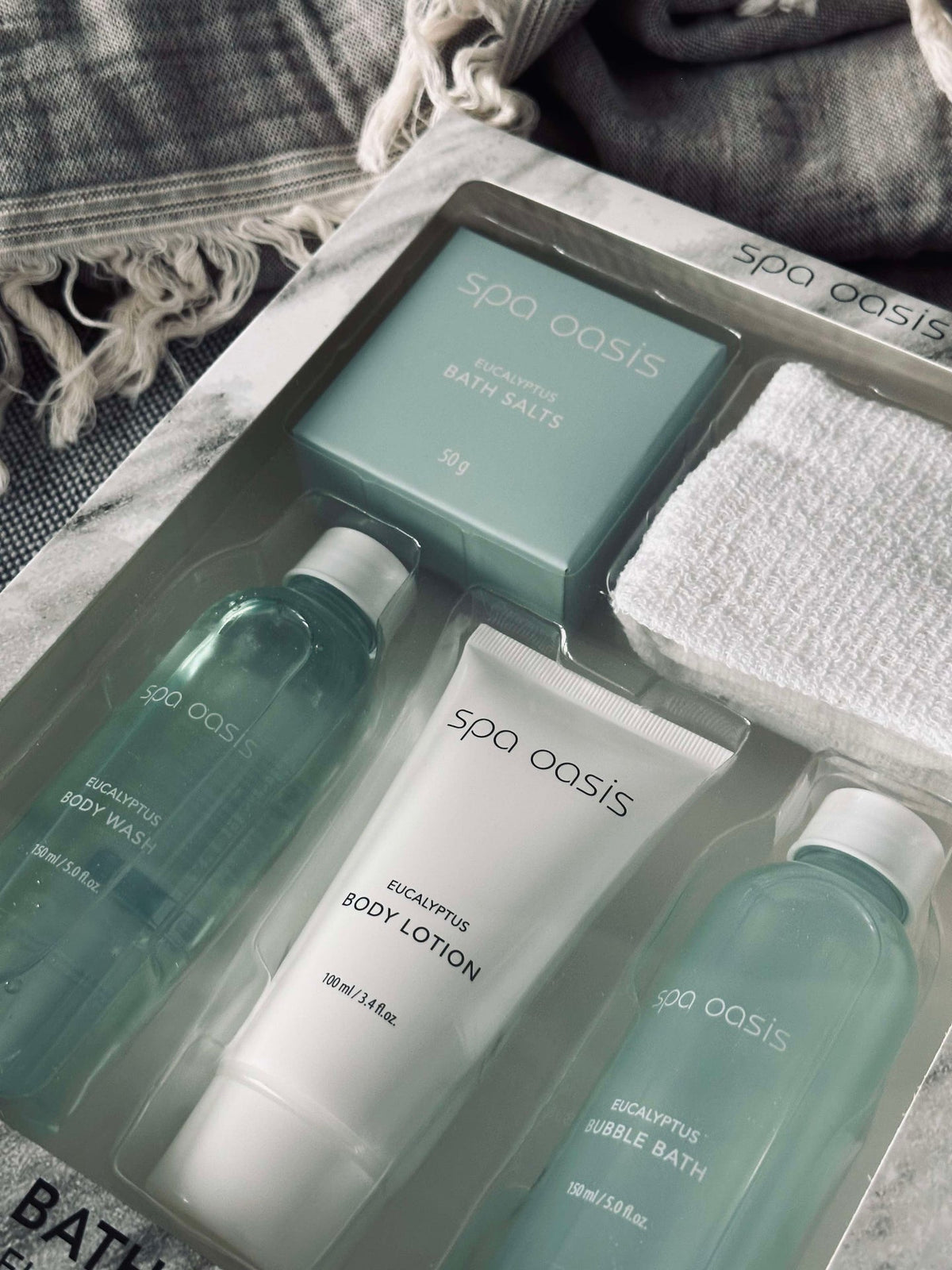 Coffret cadeau Green eucalyptus - Ensemble de 5 pièces