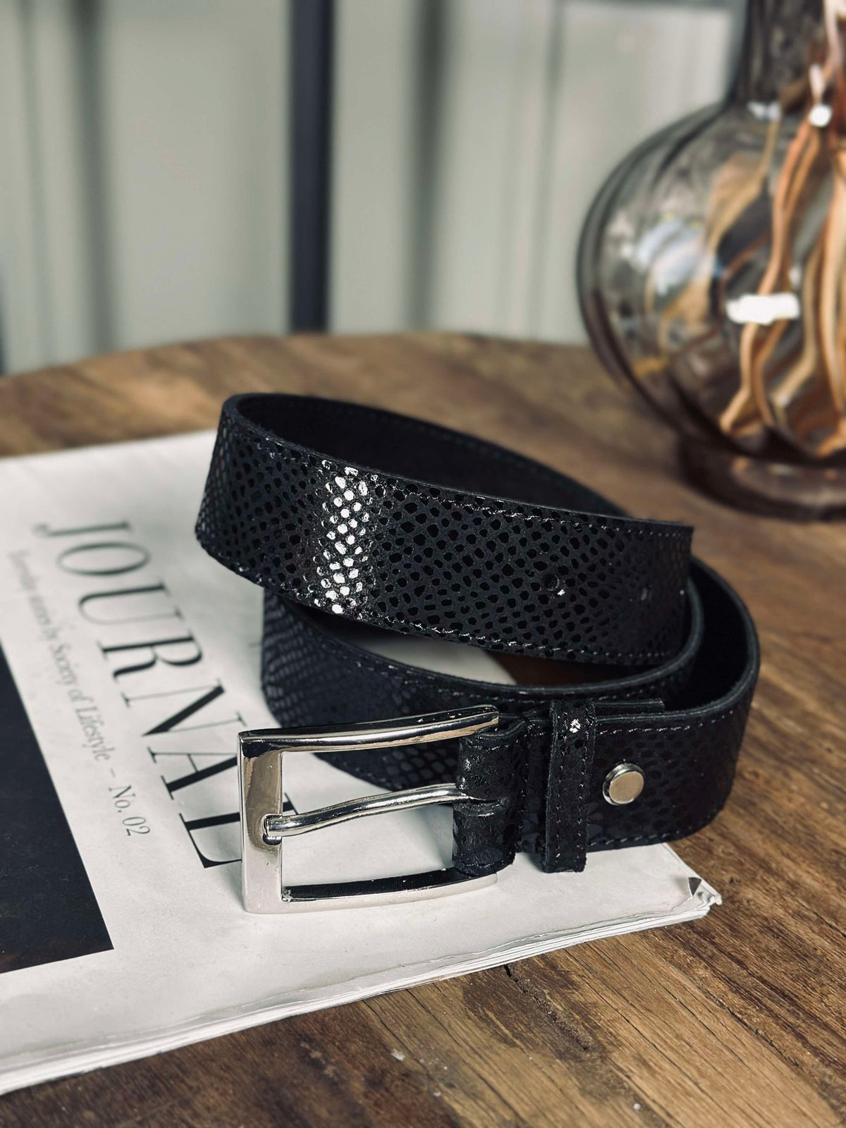 Ceinture Alba - Black Croco