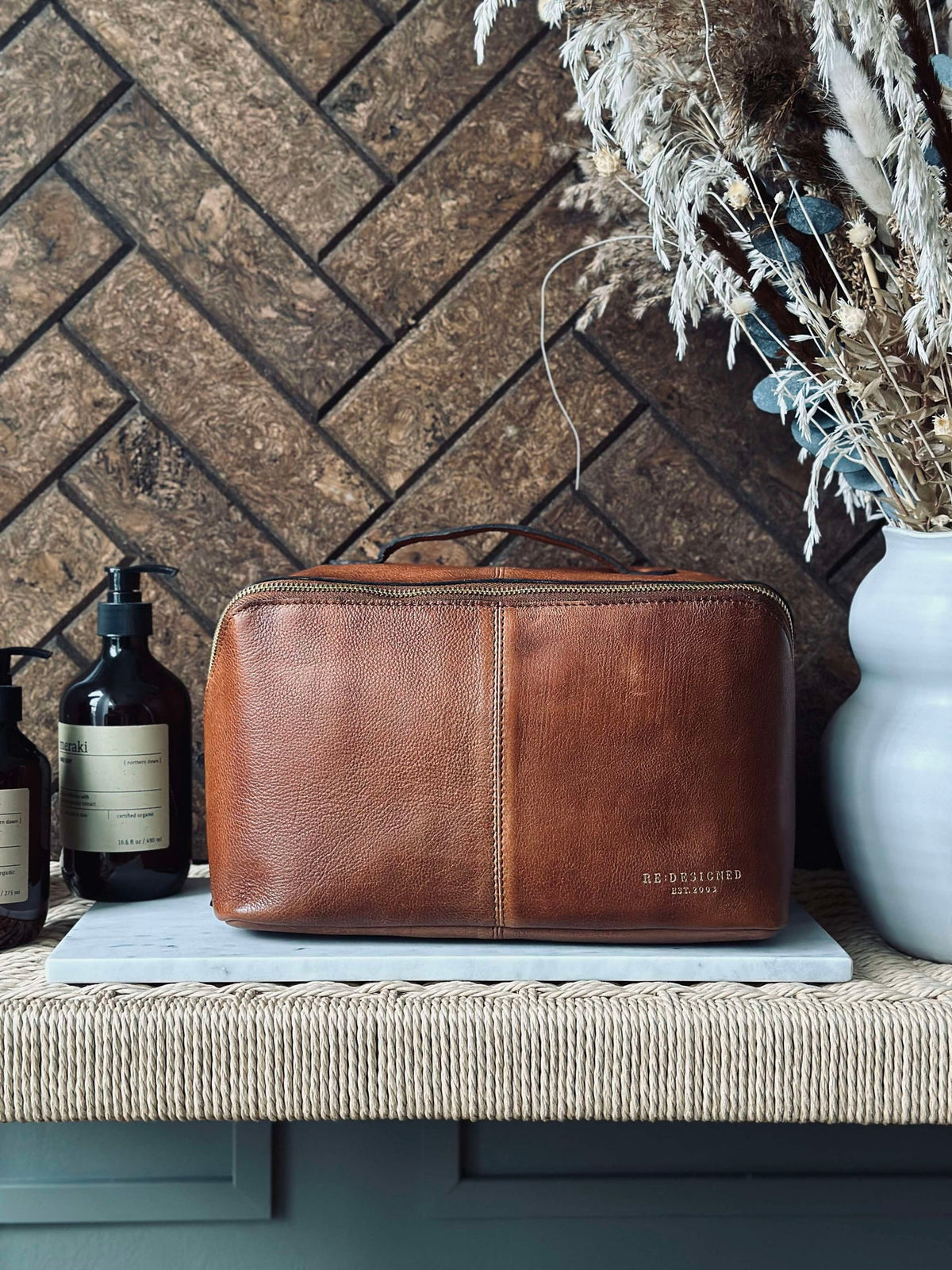 Trousse de toilette Halima Walnut - Large