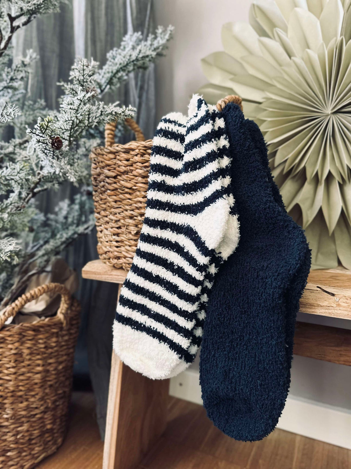 Chaussettes Fluffy Blue - Lot de 2 paires