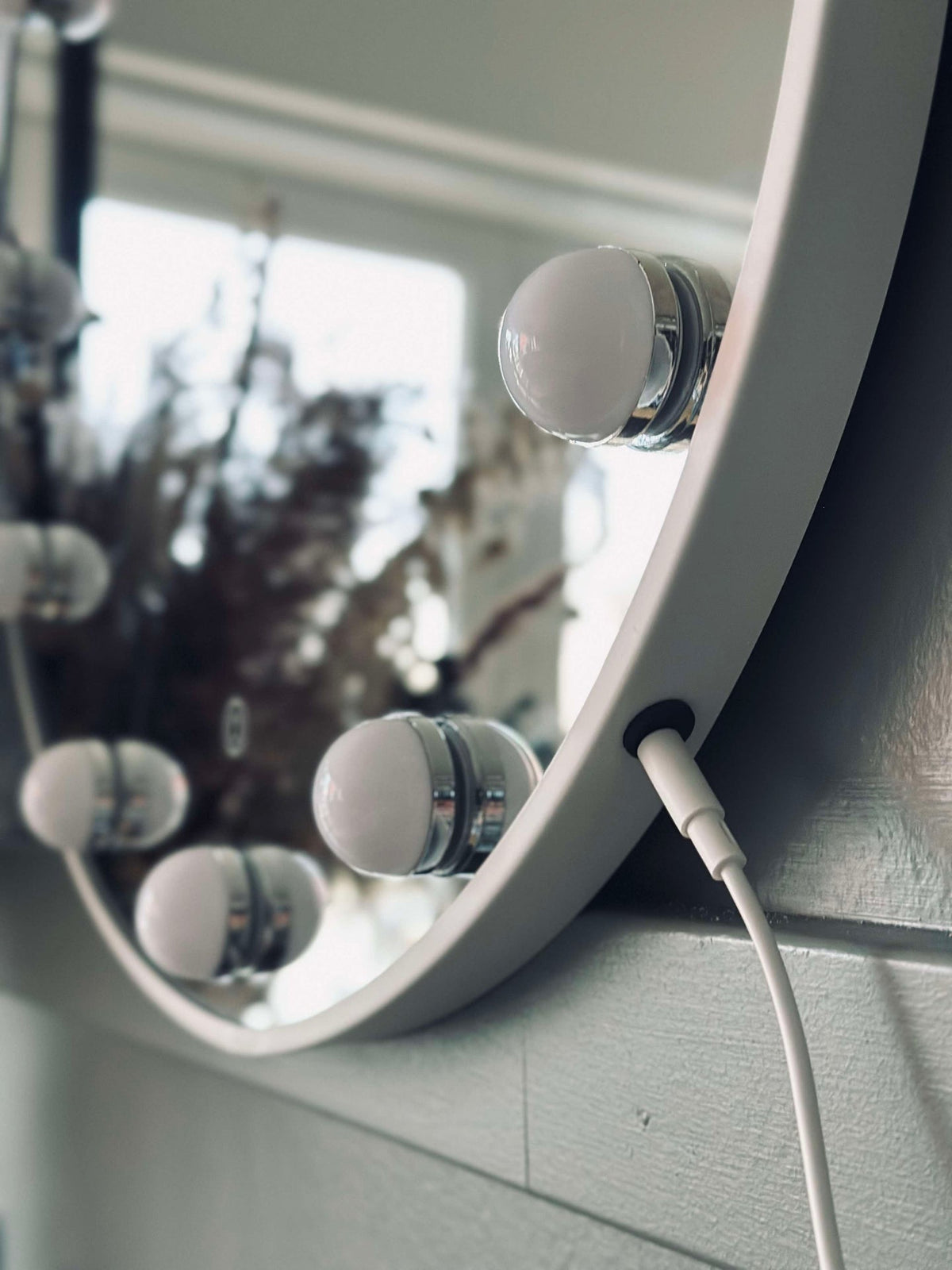 Miroir de maquillage Hollywood avec lumière - Diam. 50 cm