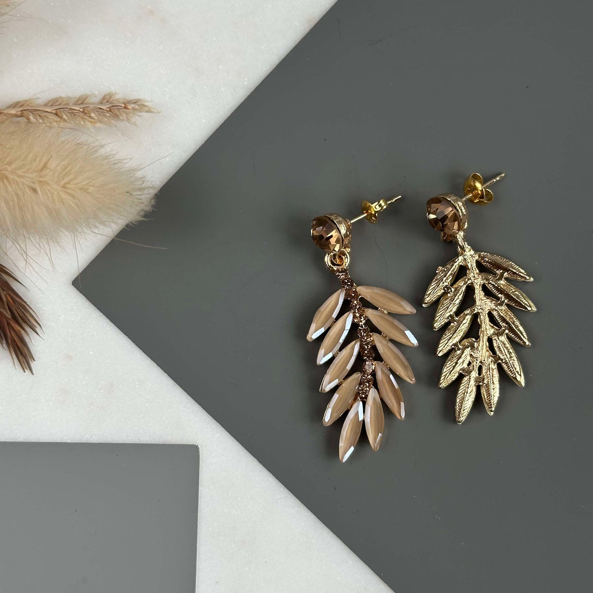 Boucles d’oreilles Feather - Golden