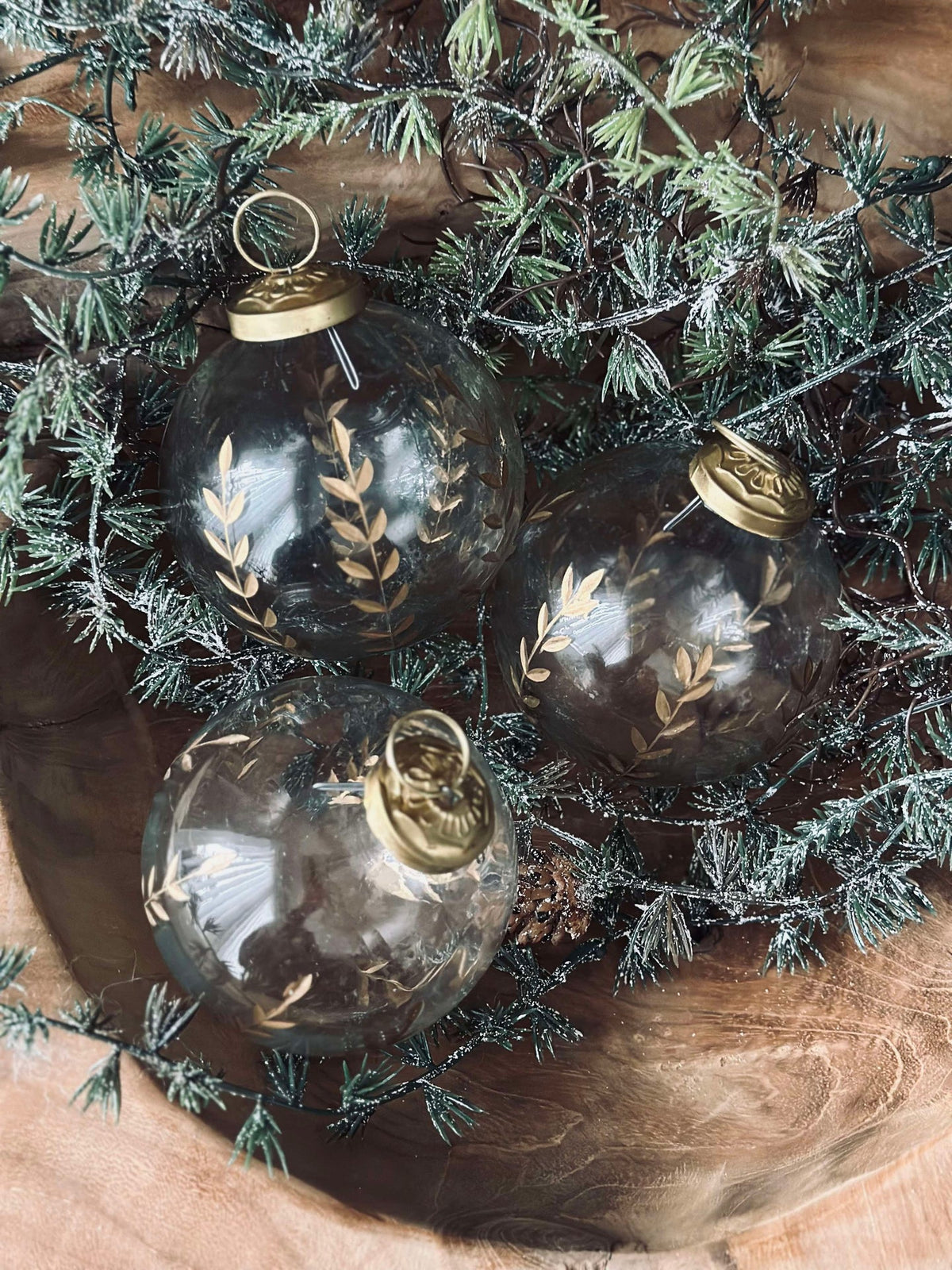 Boules de Noël en verre - Lot de 3