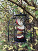 Mangeoire à oiseaux en métal noir