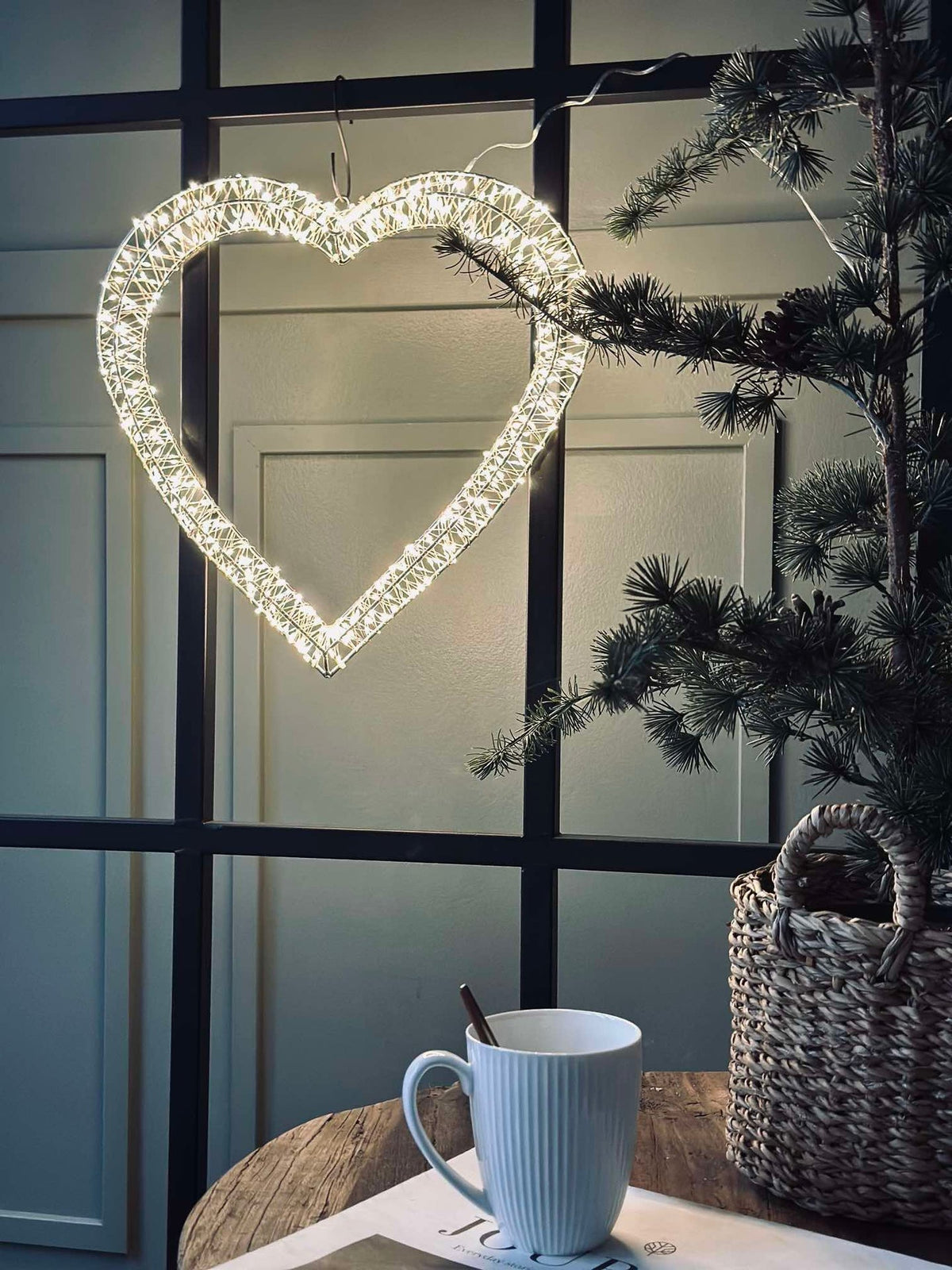 Cœur lumineux LED - Homologué pour intérieur et extérieur