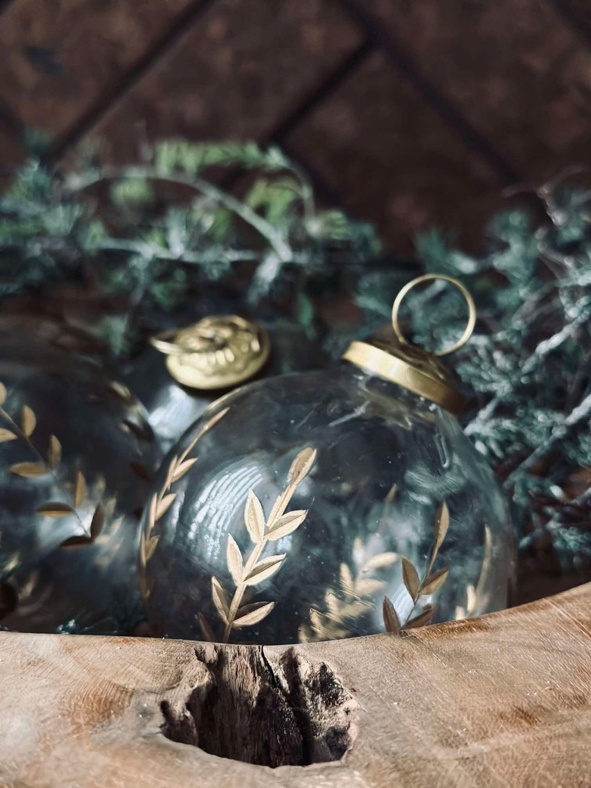 Boules de Noël en verre - Lot de 3