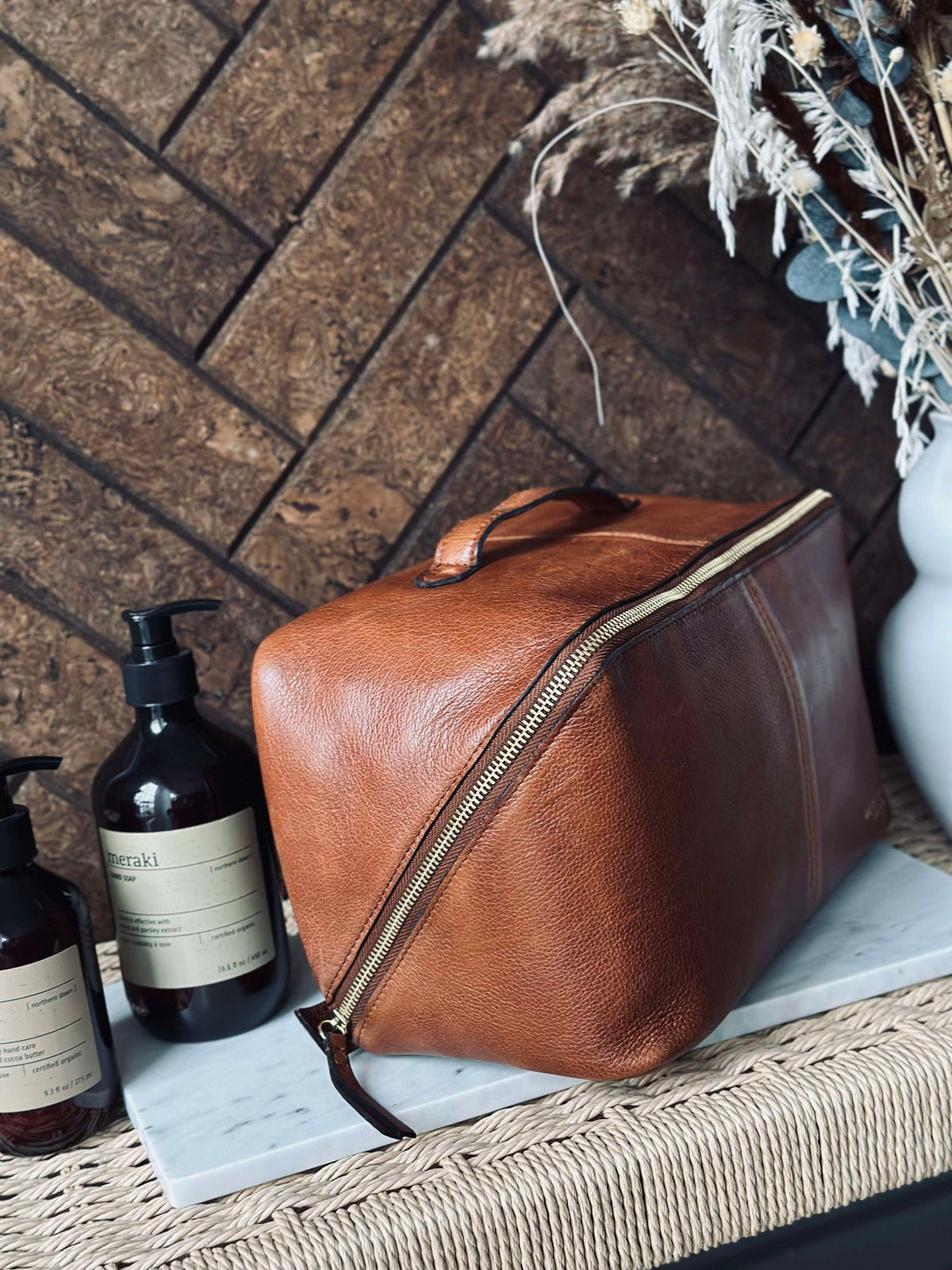 Trousse de toilette Halima Walnut - Large