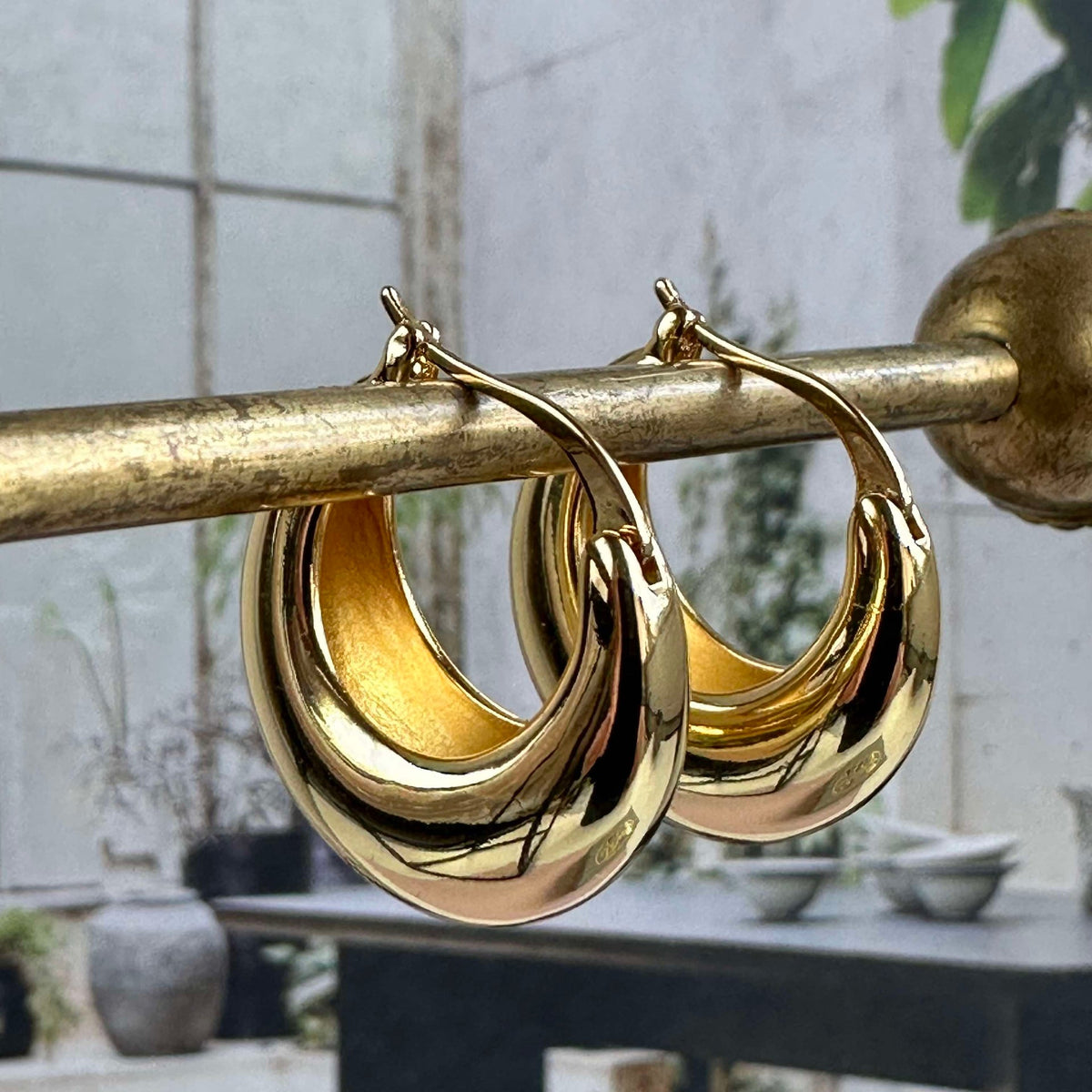 Boucles d’oreilles Baby mini plaqué or 18K