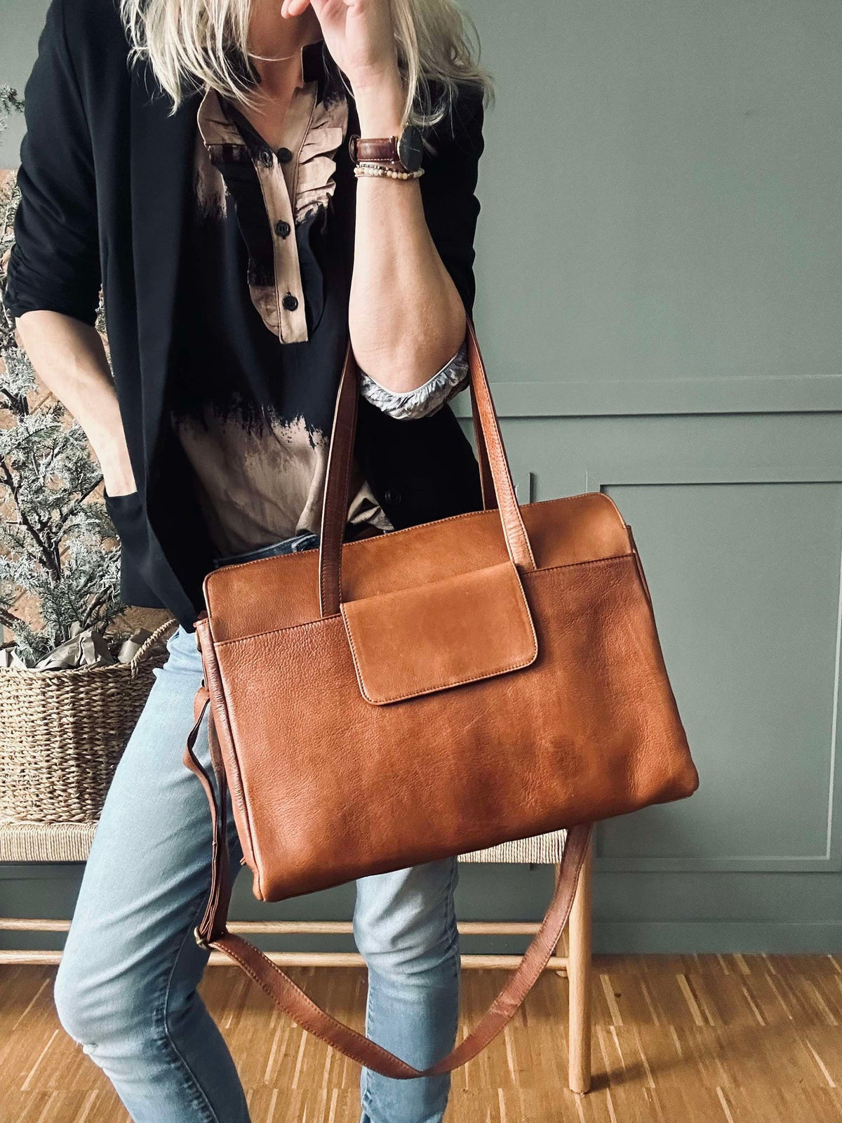 Sac de travail Elvira Walnut