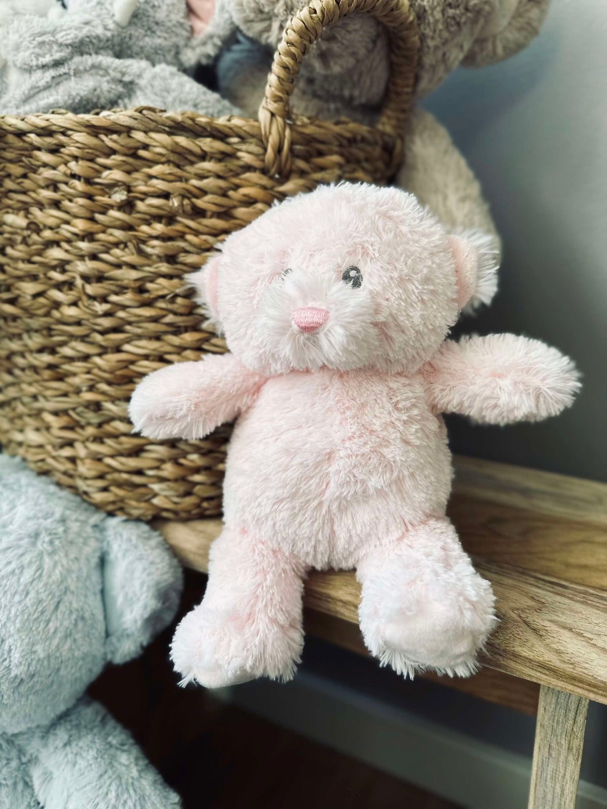Ours en peluche 22 cm - Rose