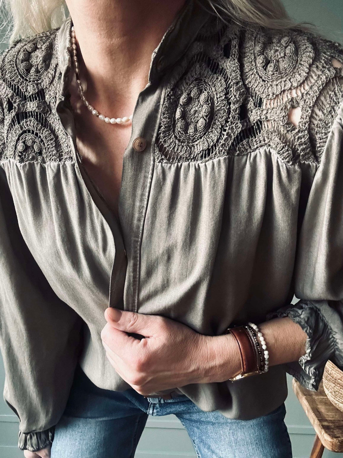 Chemise en dentelle Fango